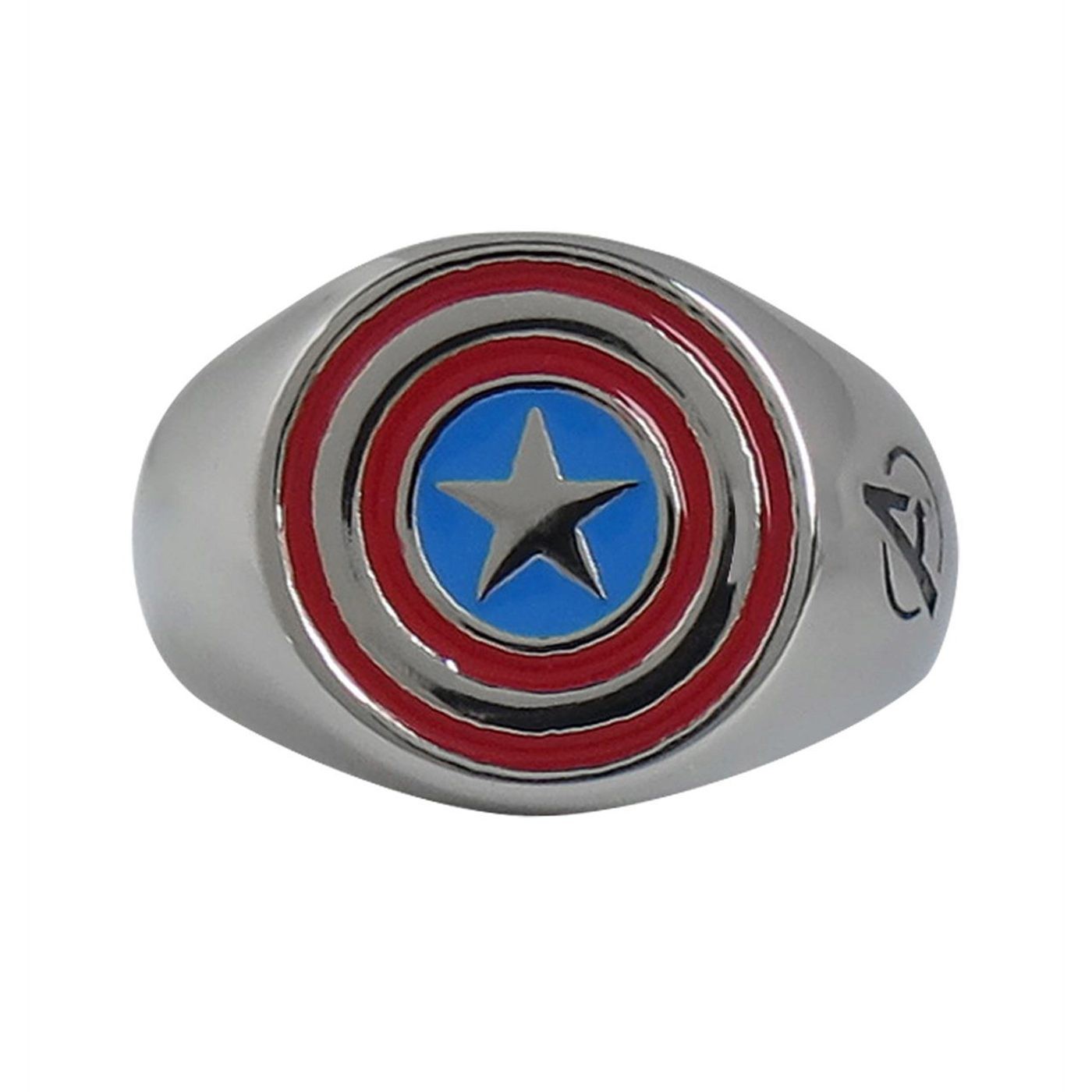 Captain America Shield Stainless Steel Plated Ring