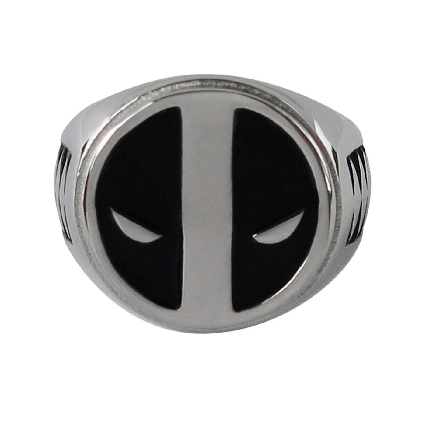 Deadpool Black Symbol Stainless Steel Plated Ring