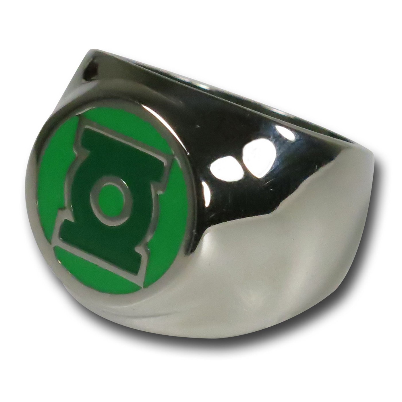 Green Lantern Beveled Circle Symbol Ring