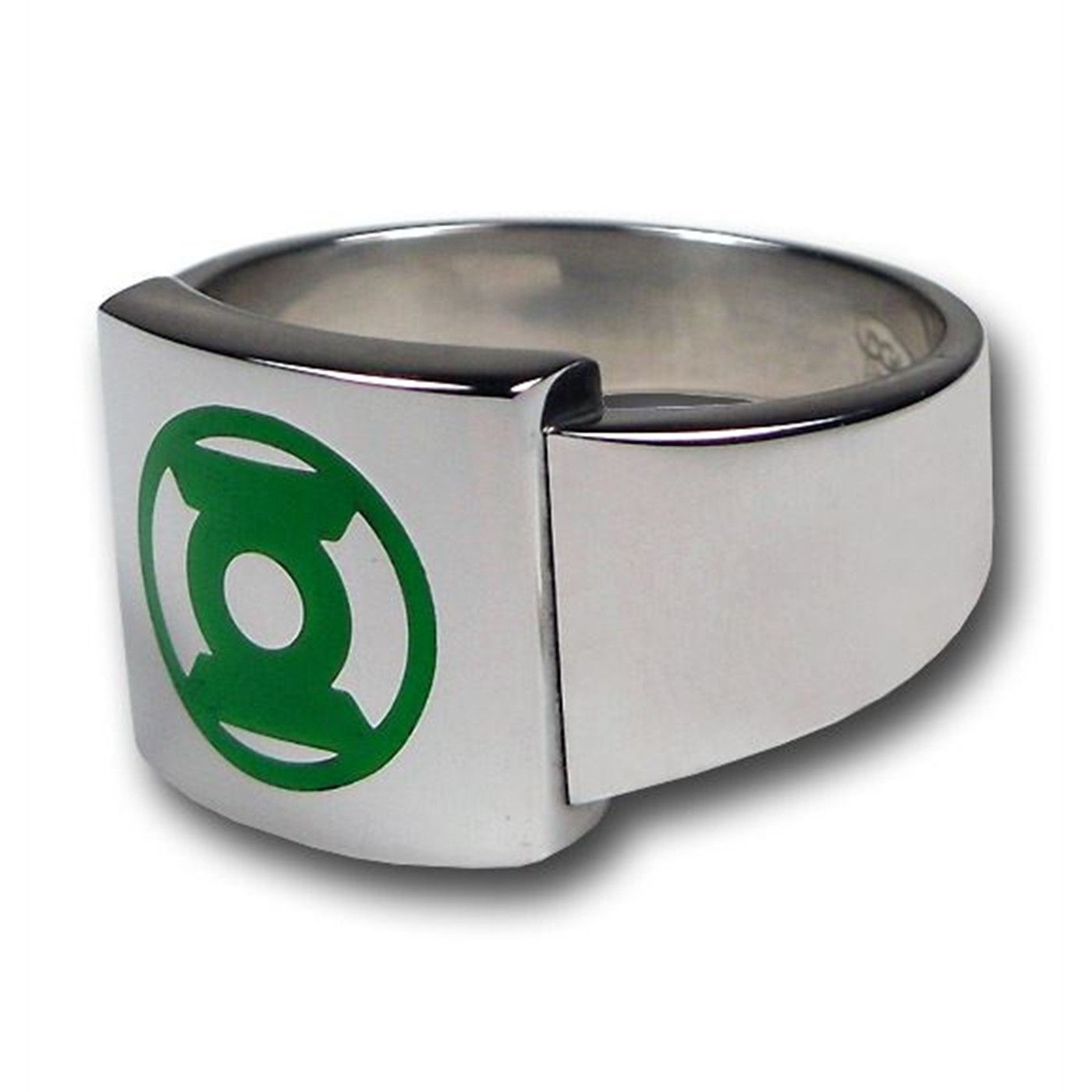 Green Lantern Flat Stainless Steel Ring