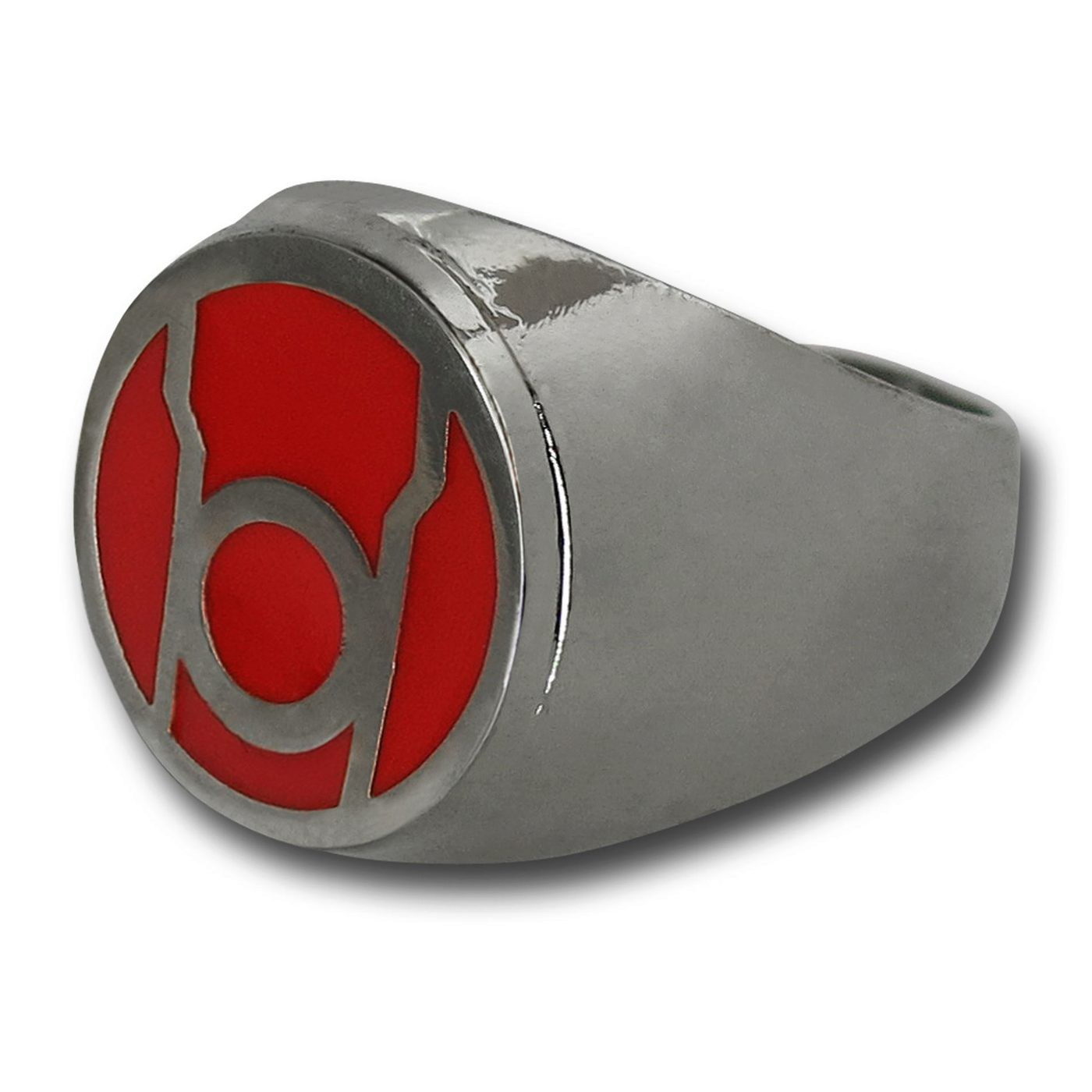Red Lantern Symbol Stainless Steel Plated Ring