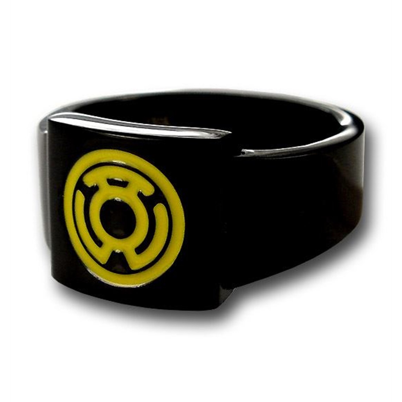 Sinestro Corps Symbol Stainless Steel Black Metal Ring