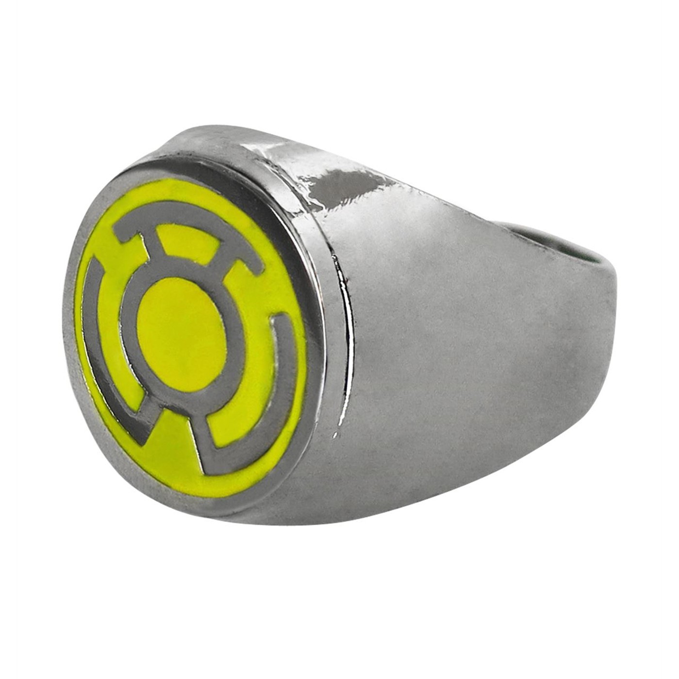 Yellow Lantern Symbol Stainless Steel Plated Ring