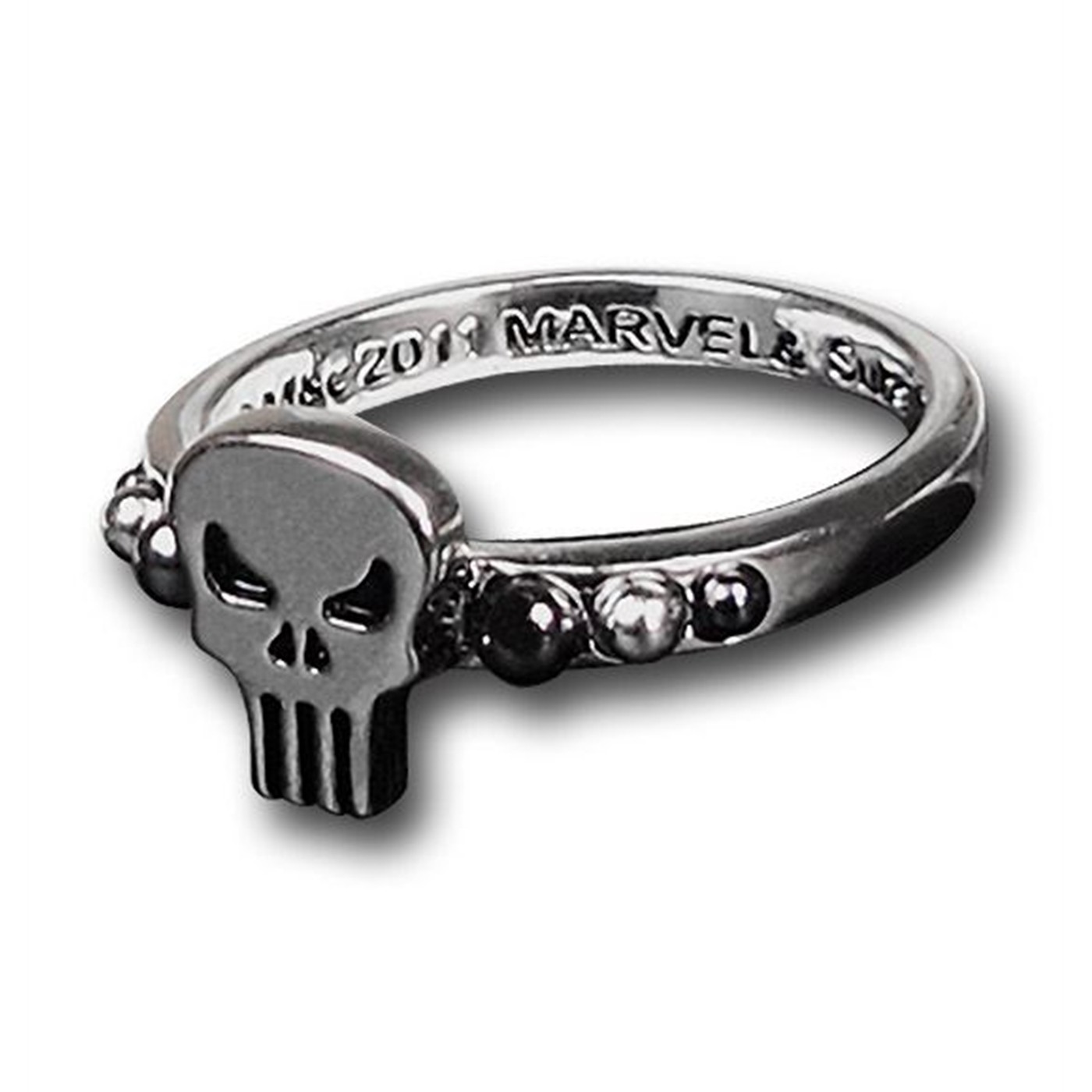 Punisher Silver Skull Women's Ring