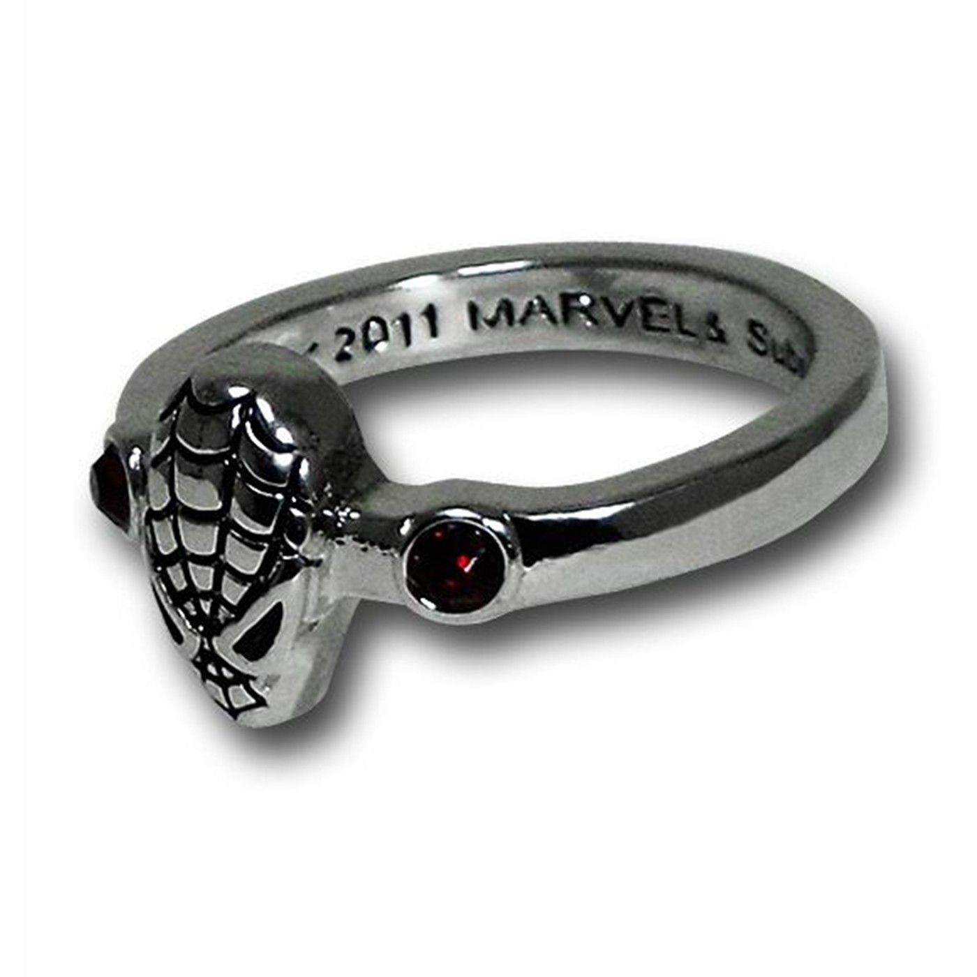 Spiderman Silver Mask Women's Ring