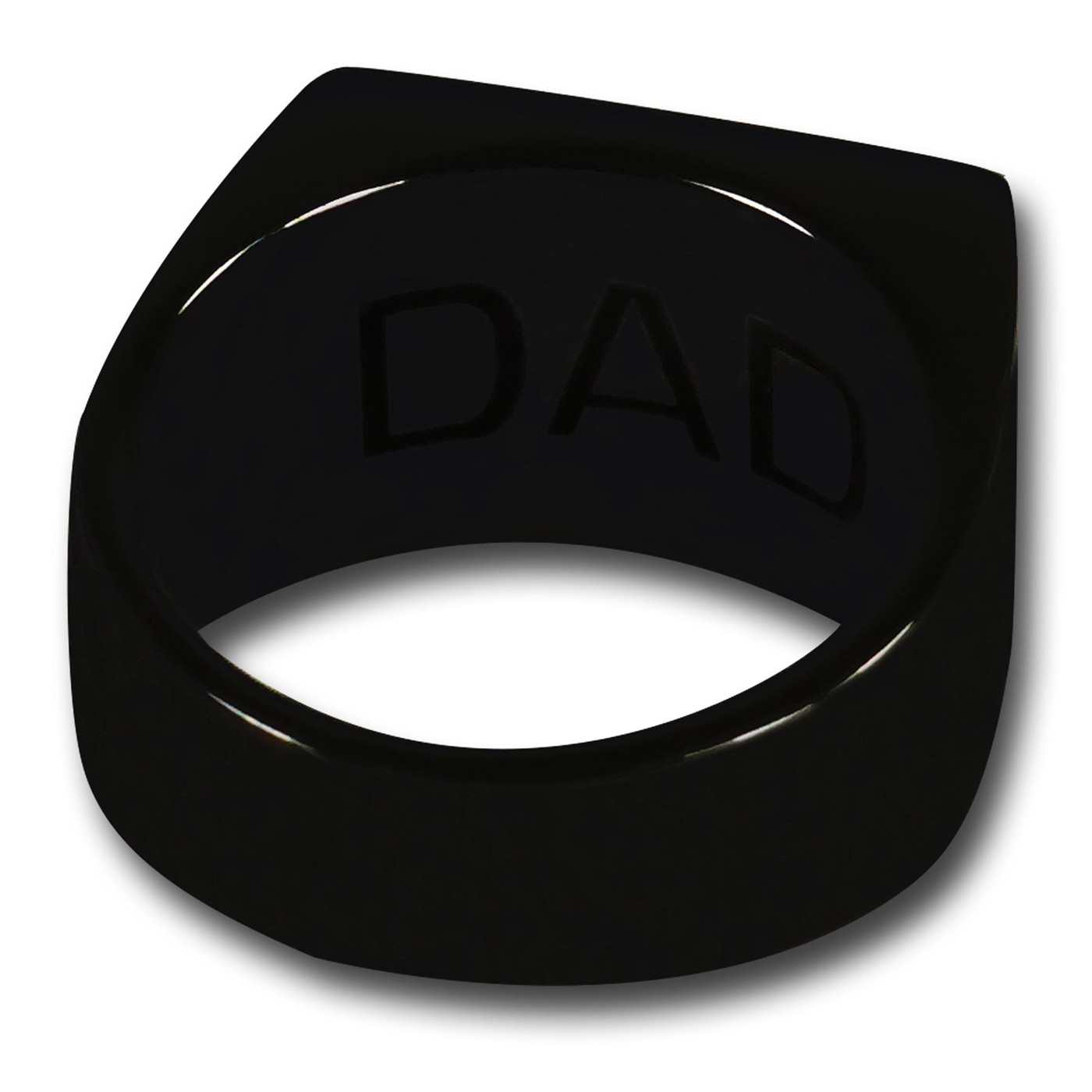Superman Red & Gold Symbol Dad Black Ring