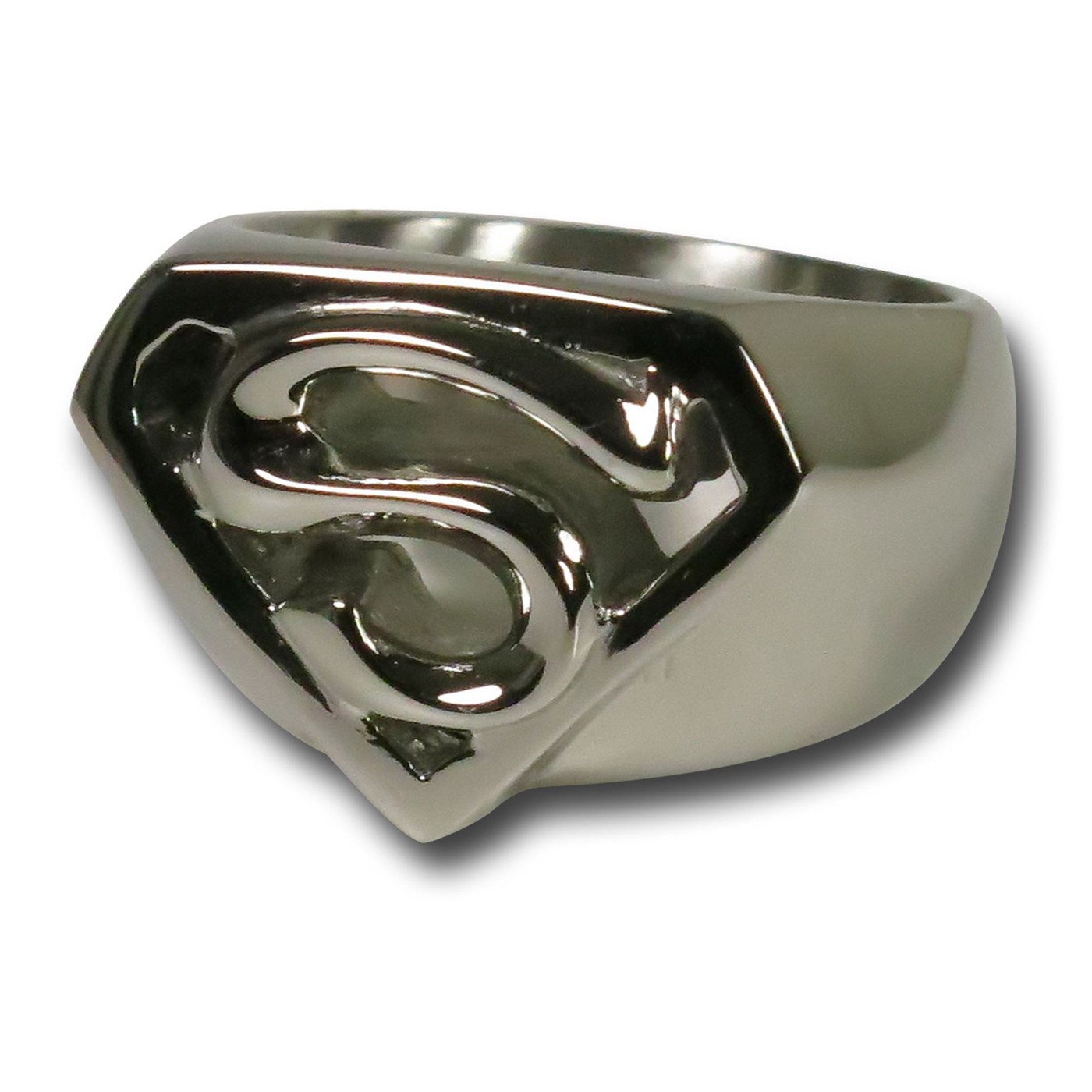 Superman Cutout Symbol Silver Ring