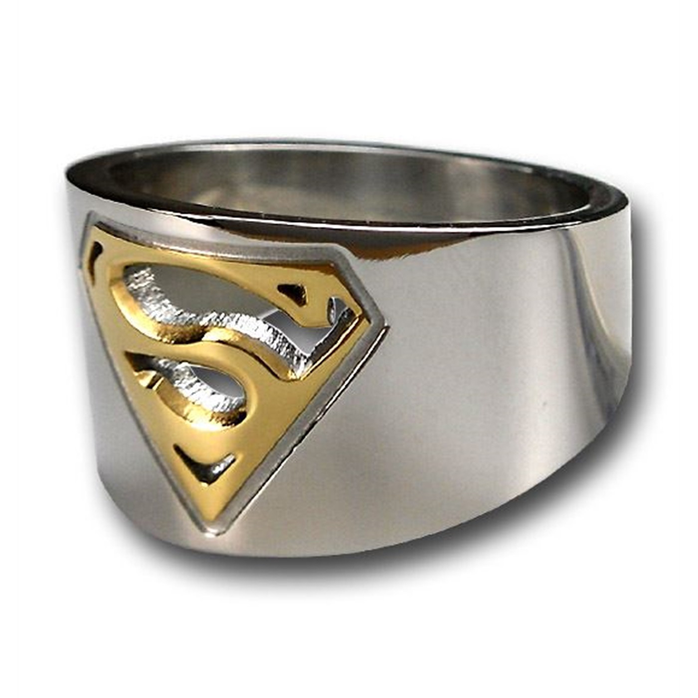 Superman Gold Symbol Stainless Steel Ring