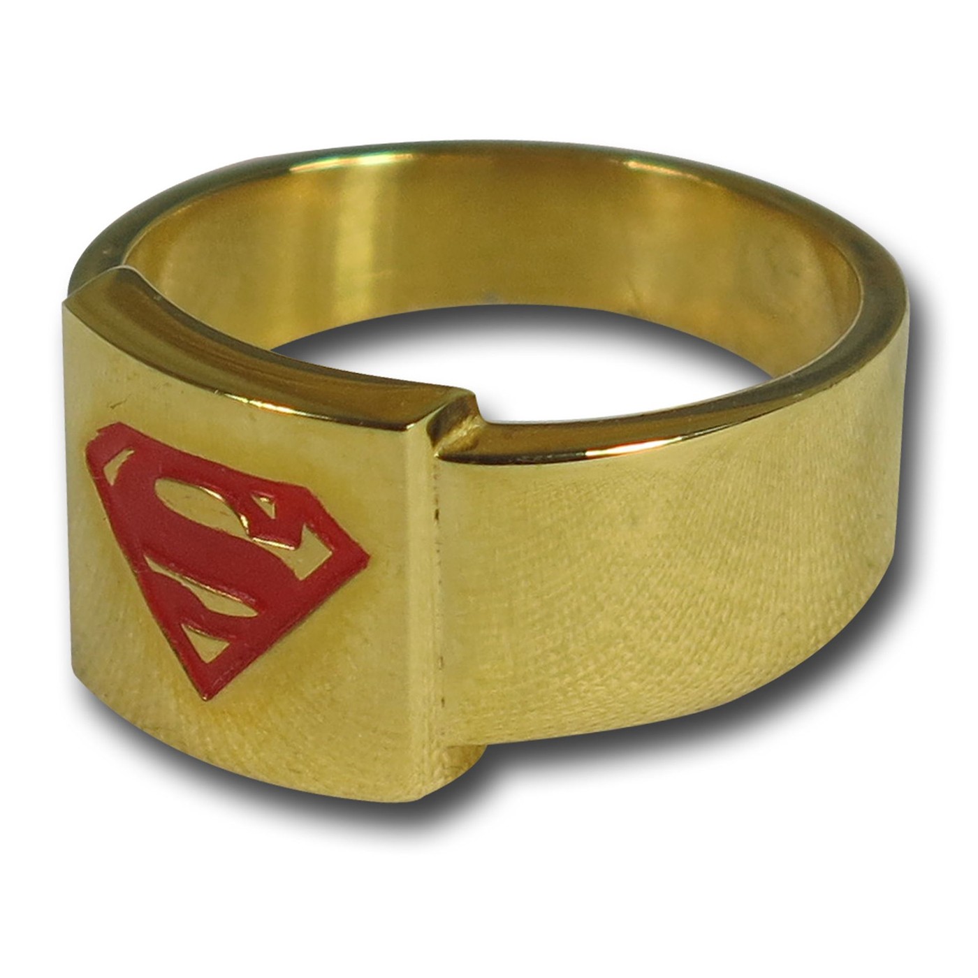 Superman Red Symbol Gold Ring