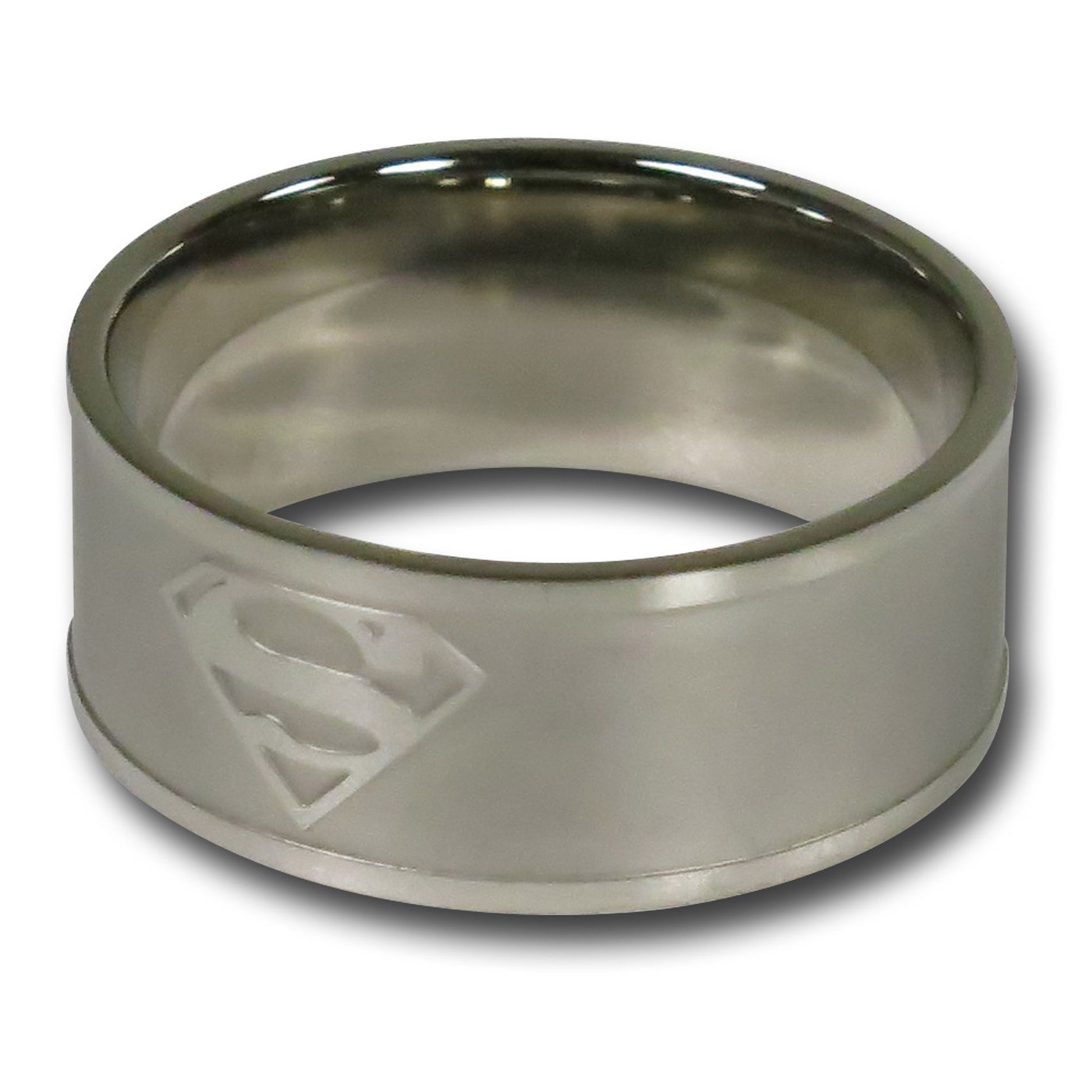 Superman Silver Symbol Silver Ring