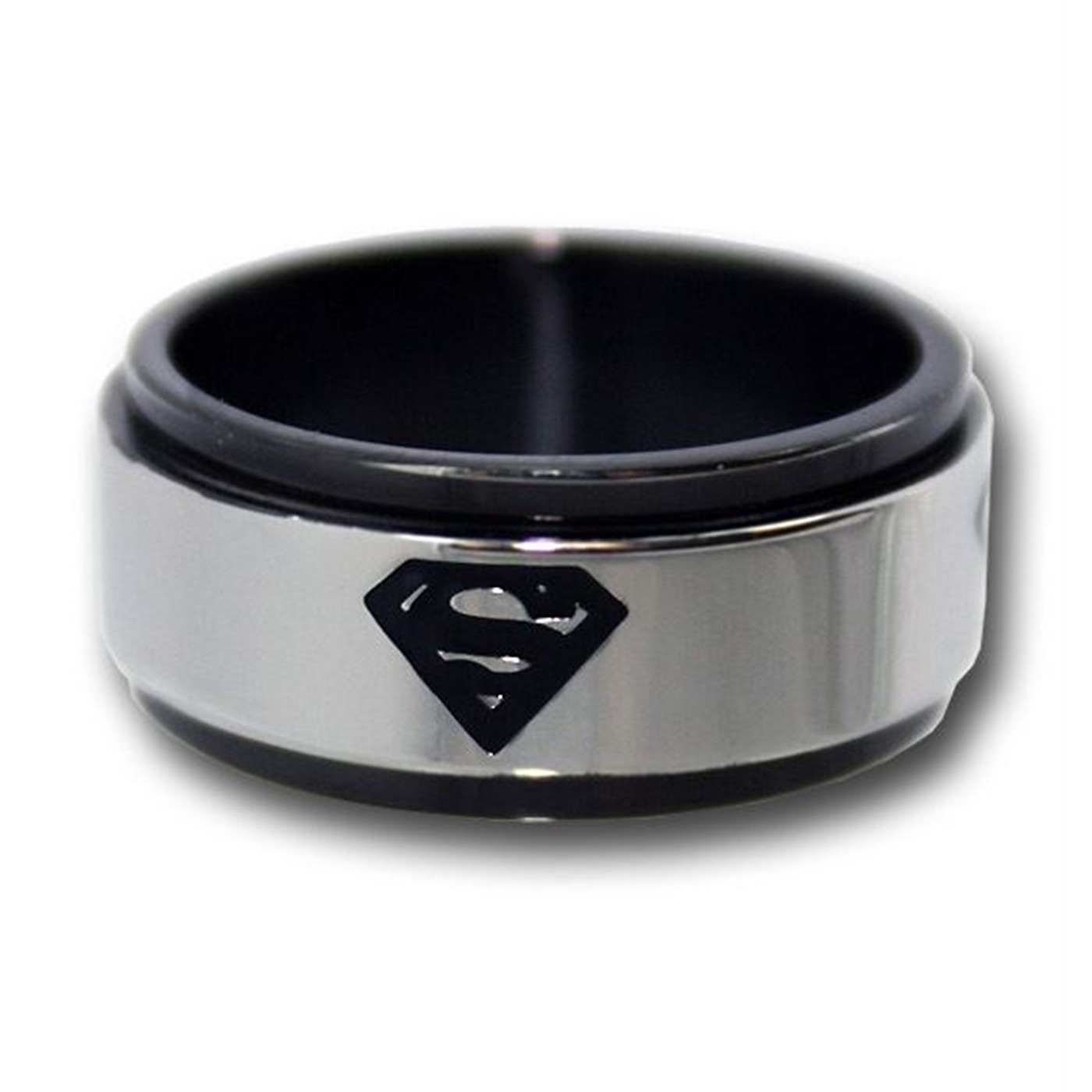 Superman Stainless Steel Silver Ring