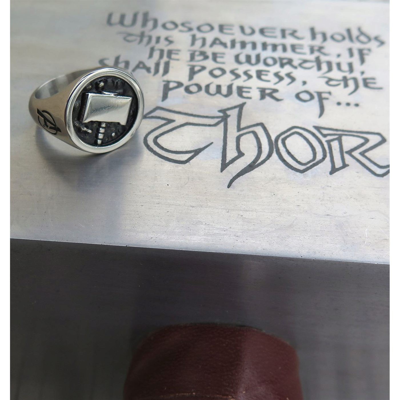 Thor Hammer Symbol Avengers Ring