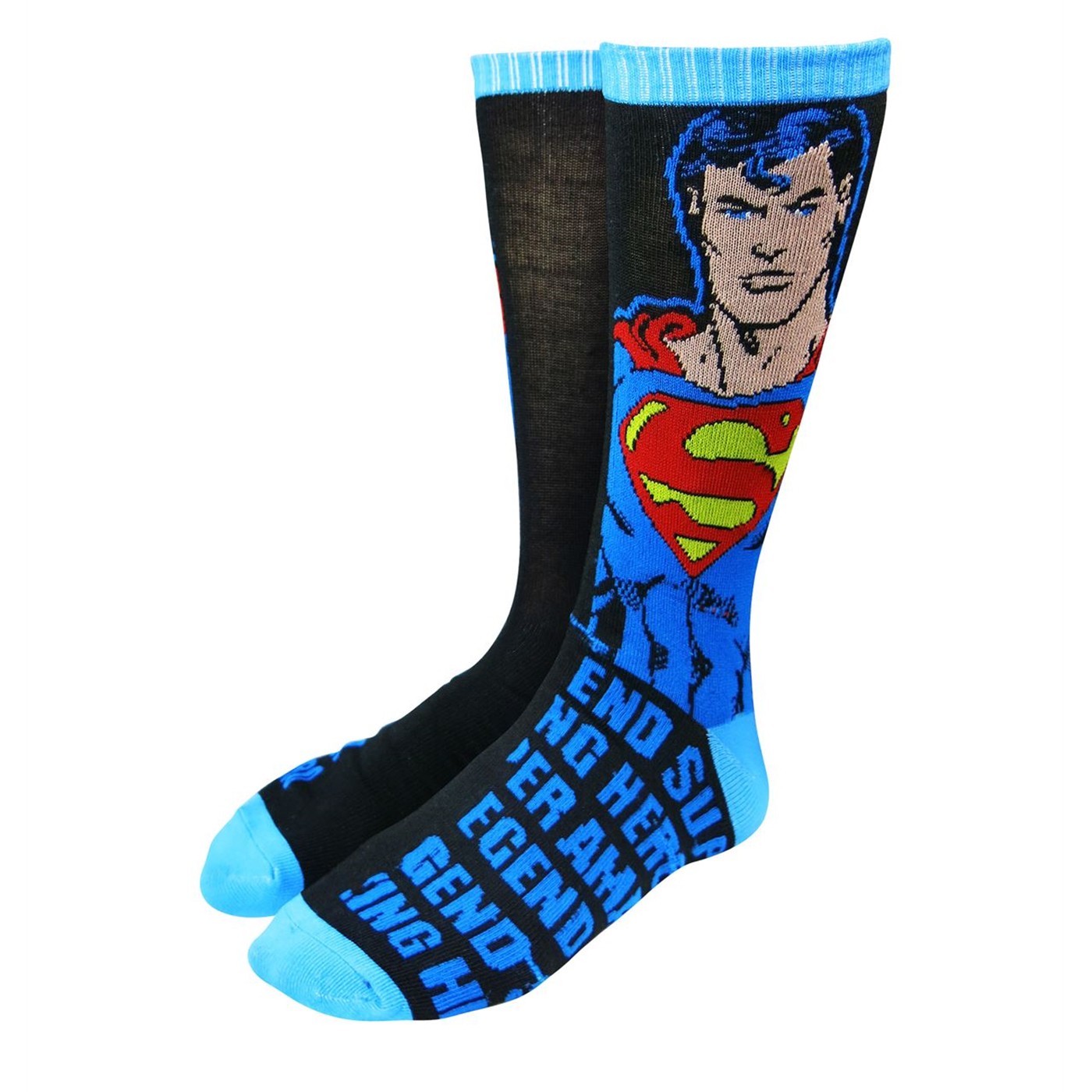 Superman Image and Stripes Sock 2 Pack