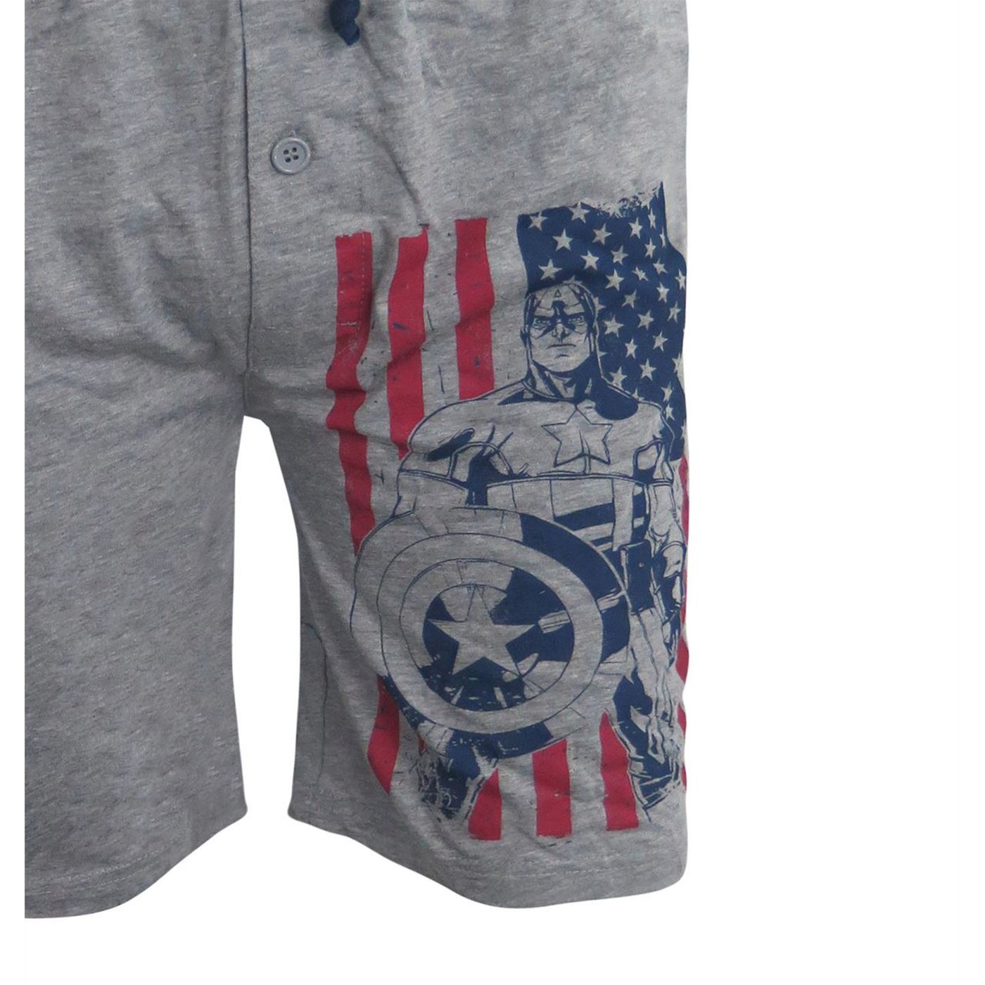 Captain America U.S.A. Men's Jersey Pajama Shorts