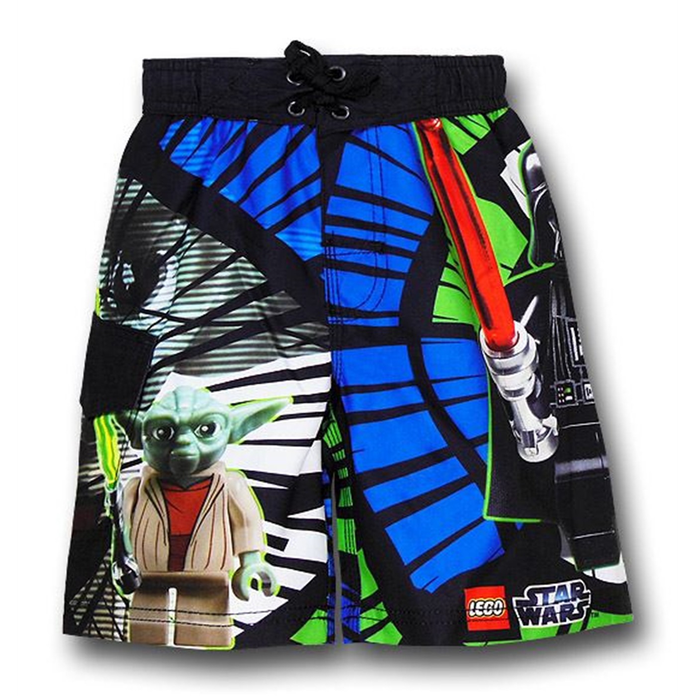 Star Wars Lego Yoda Vader Kids Board Shorts