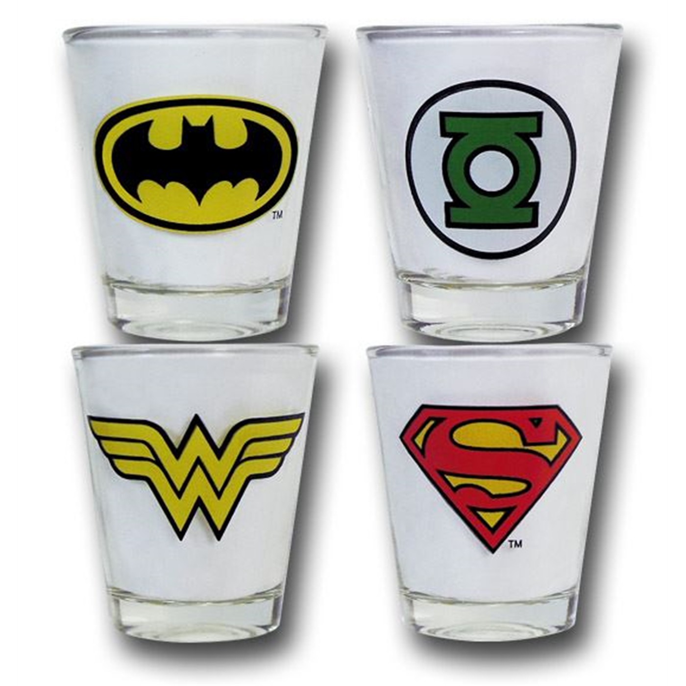 Justice League Symbol Shot Glass Set