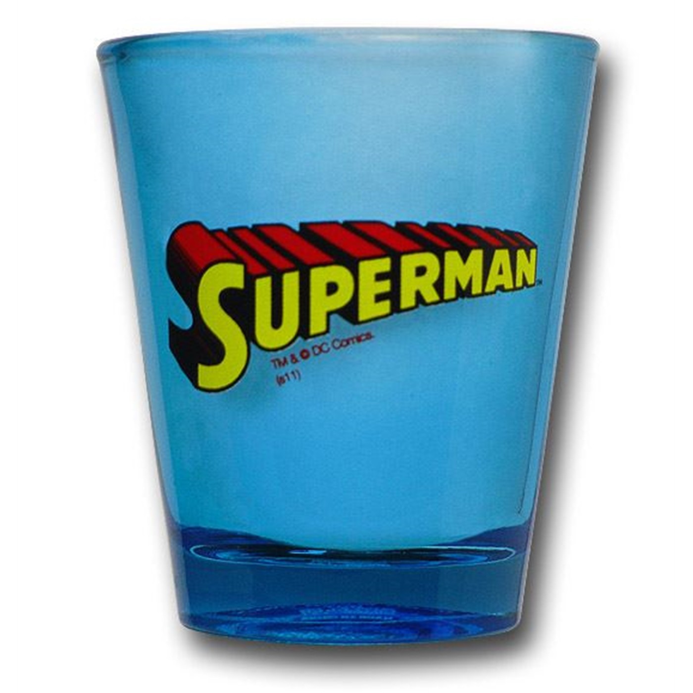 Superman Face Blue Shot Glass