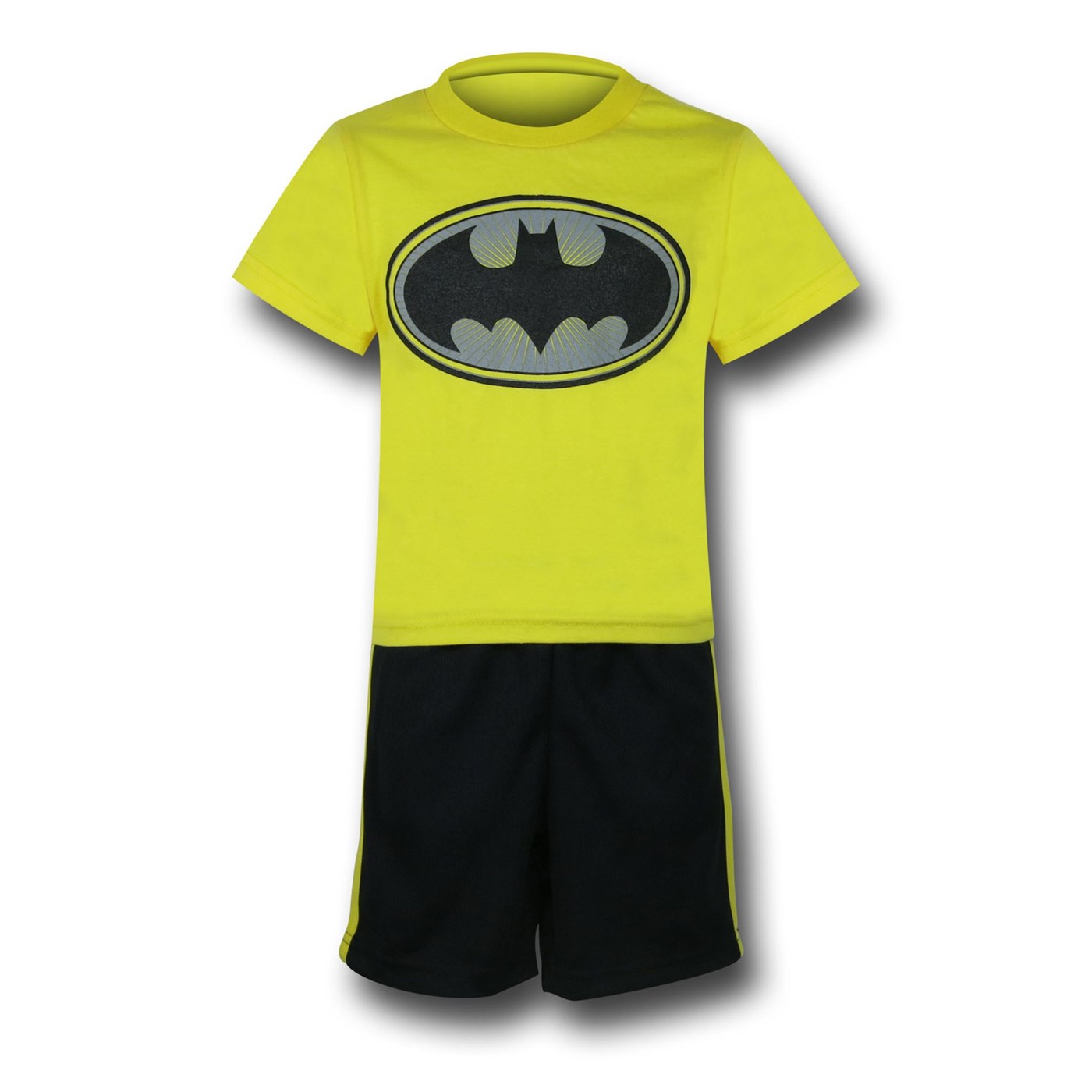 Batman Kids Yellow & Black Shorts Set