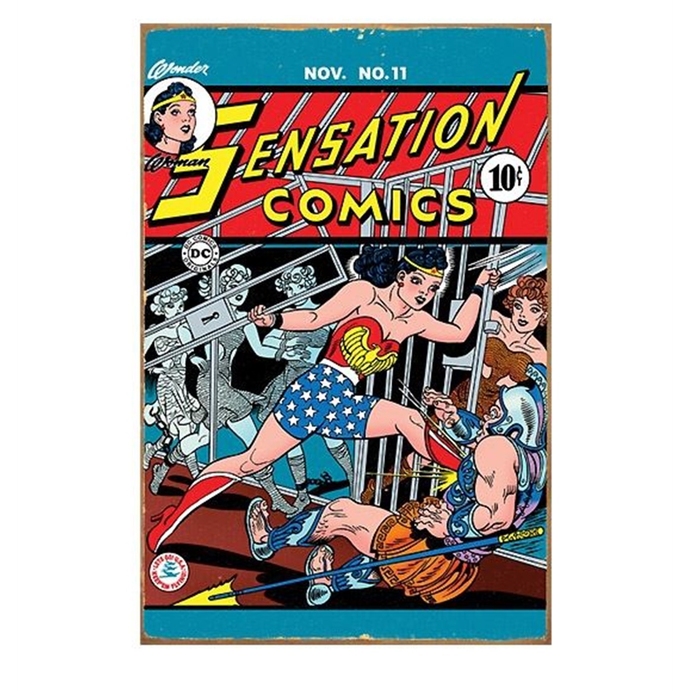 Wonder Woman Sensational Comics #11 Tin Sign