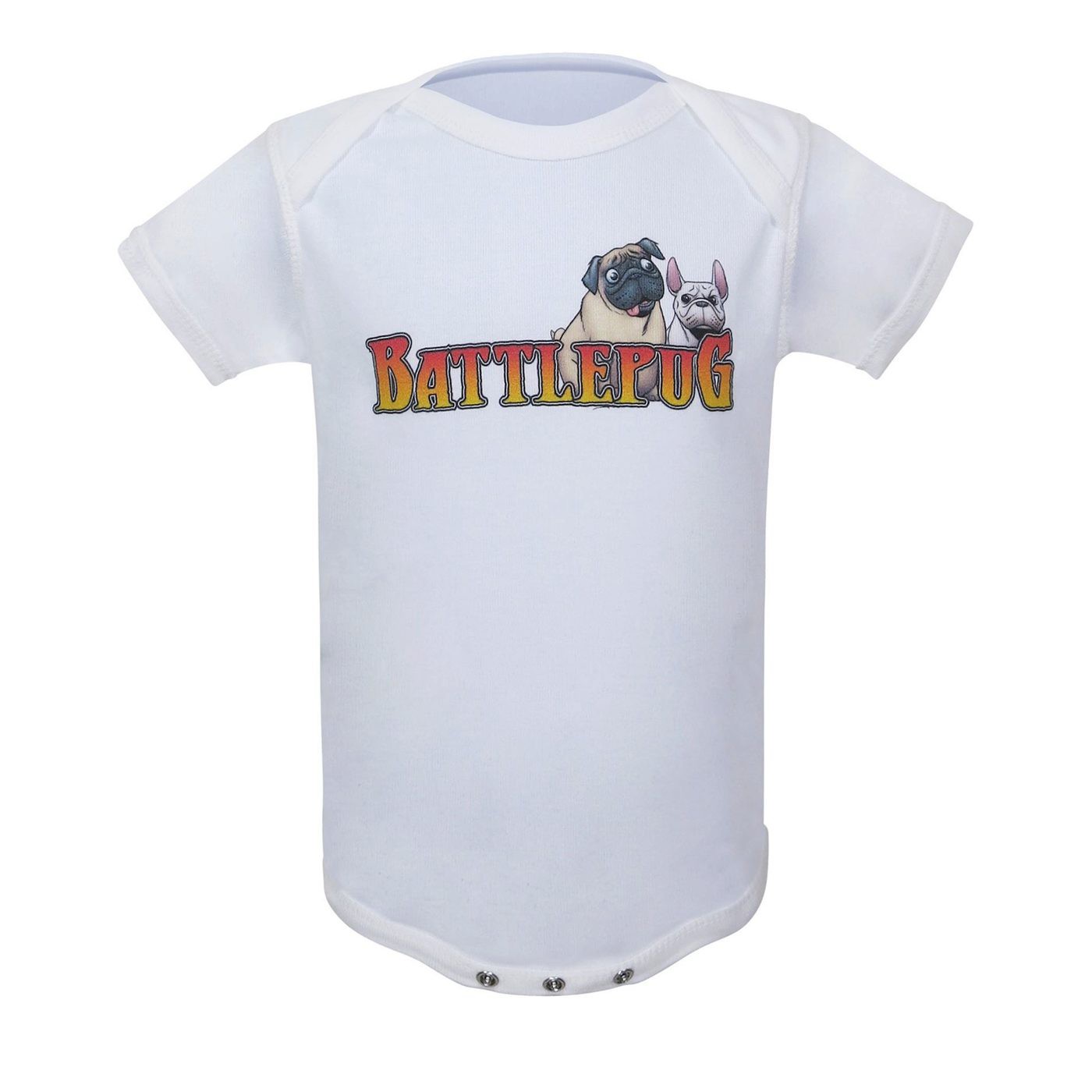 BattlePug White Infant Snapsuit