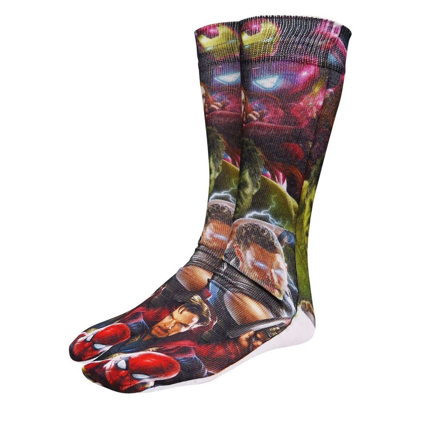 Avengers Infinity War Iron Man Group Photoreal Socks