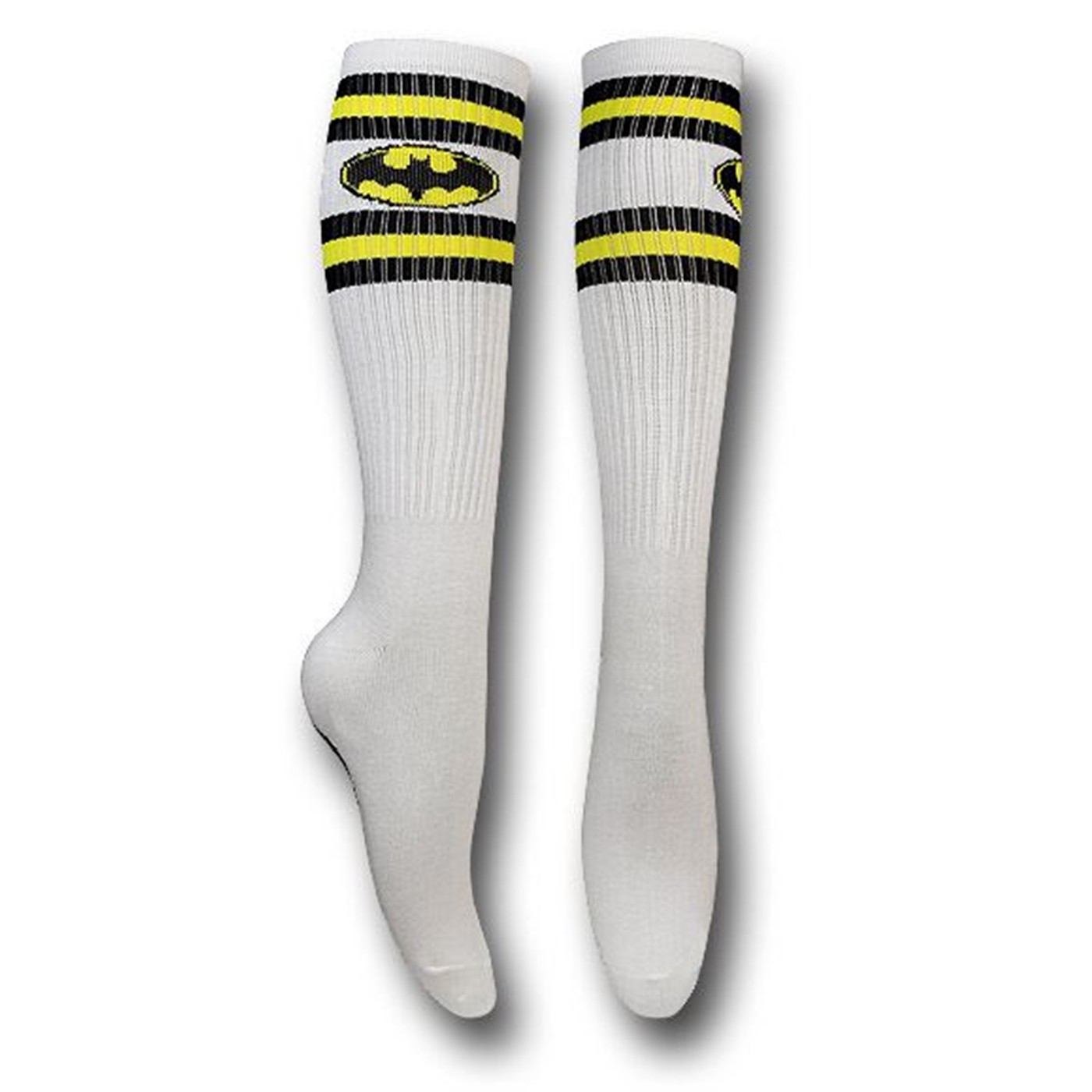Batman Symbol Athletic Stripes Knee-High Socks