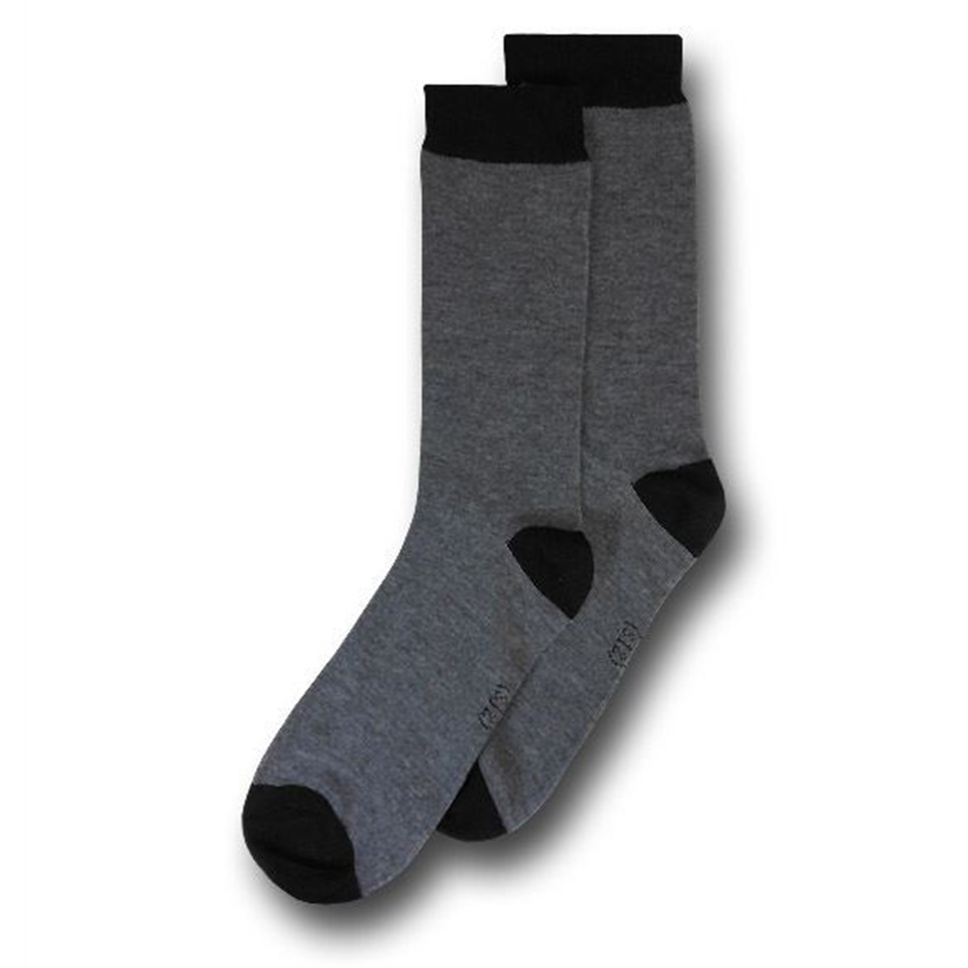Batman Bat Signal Image and Grey Socks 2-Pack