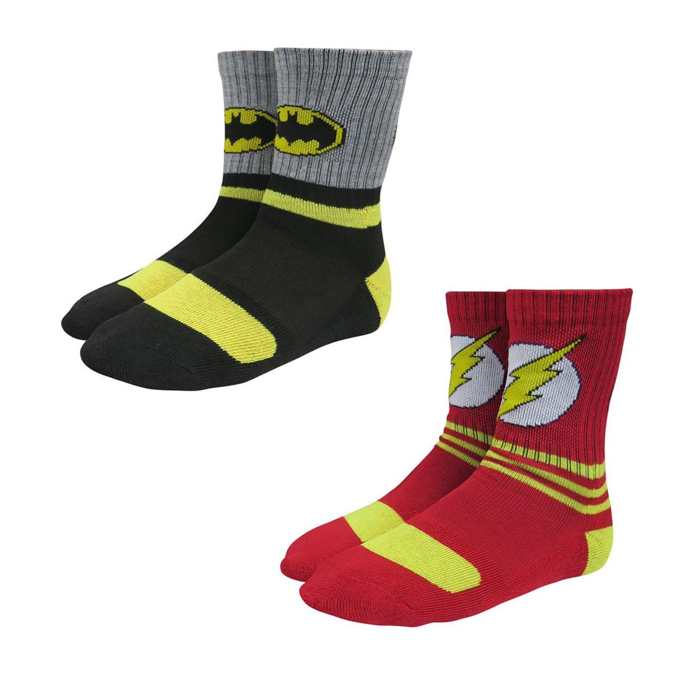 Batman & Flash Kids Athletic Socks