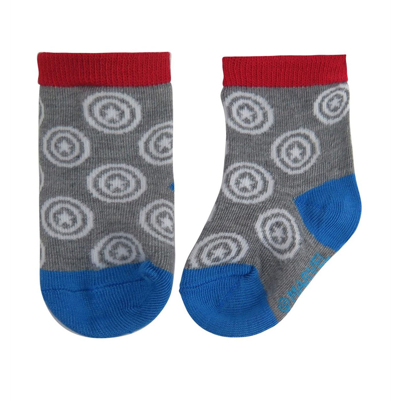 Captain America Hero Infant Socks 6-Pack
