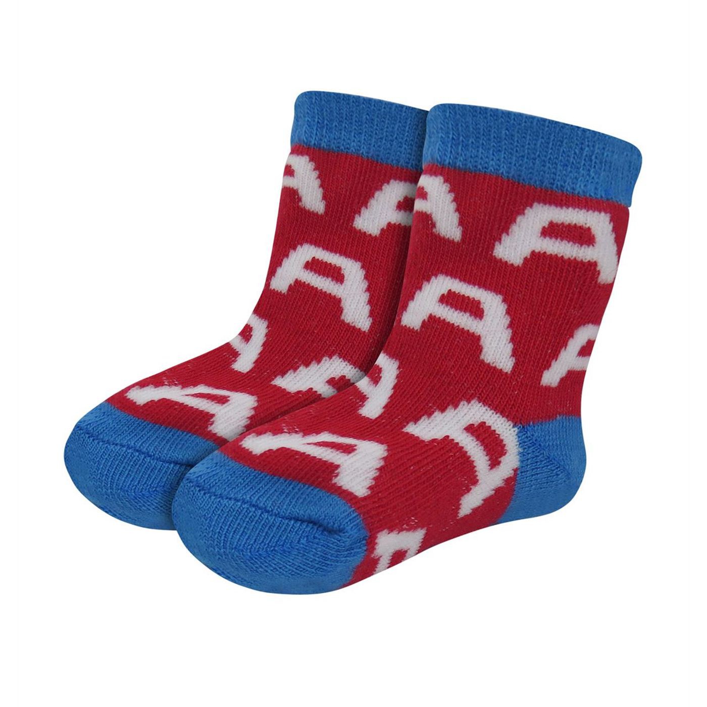 Captain America Hero Infant Socks 6-Pack