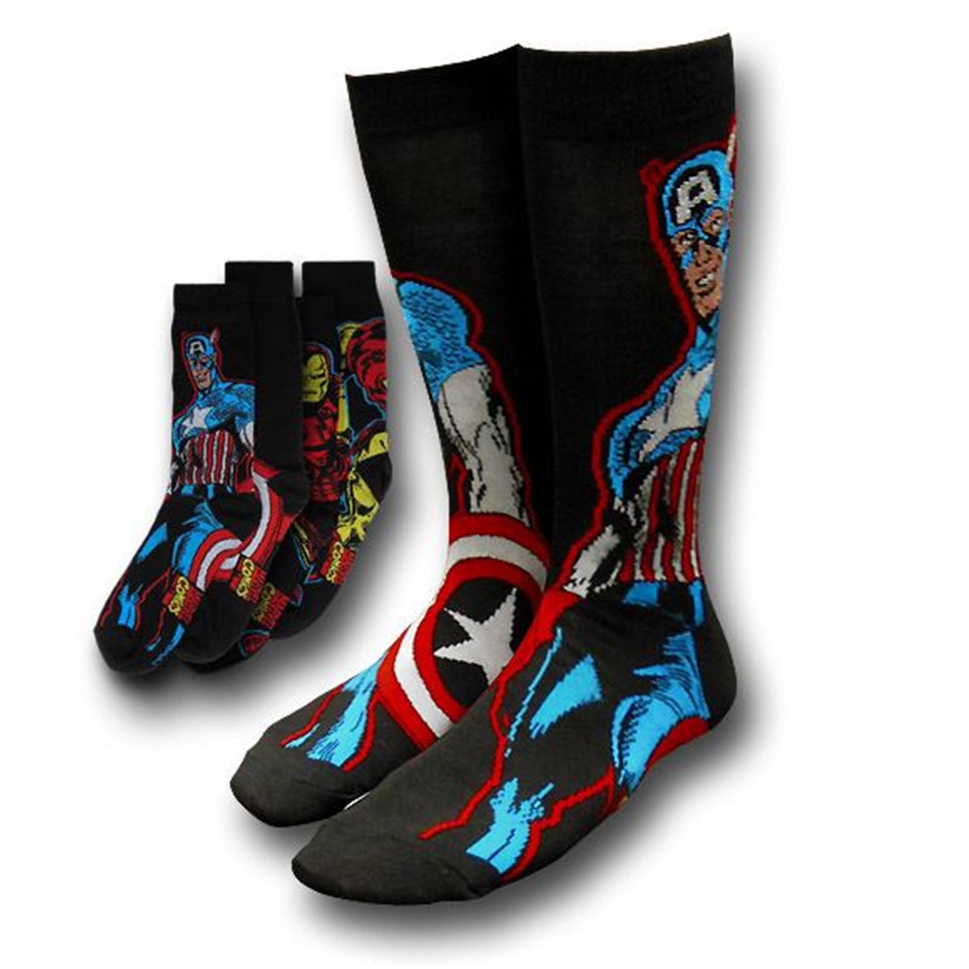 Captain America and Iron Man Socks 2-Pack