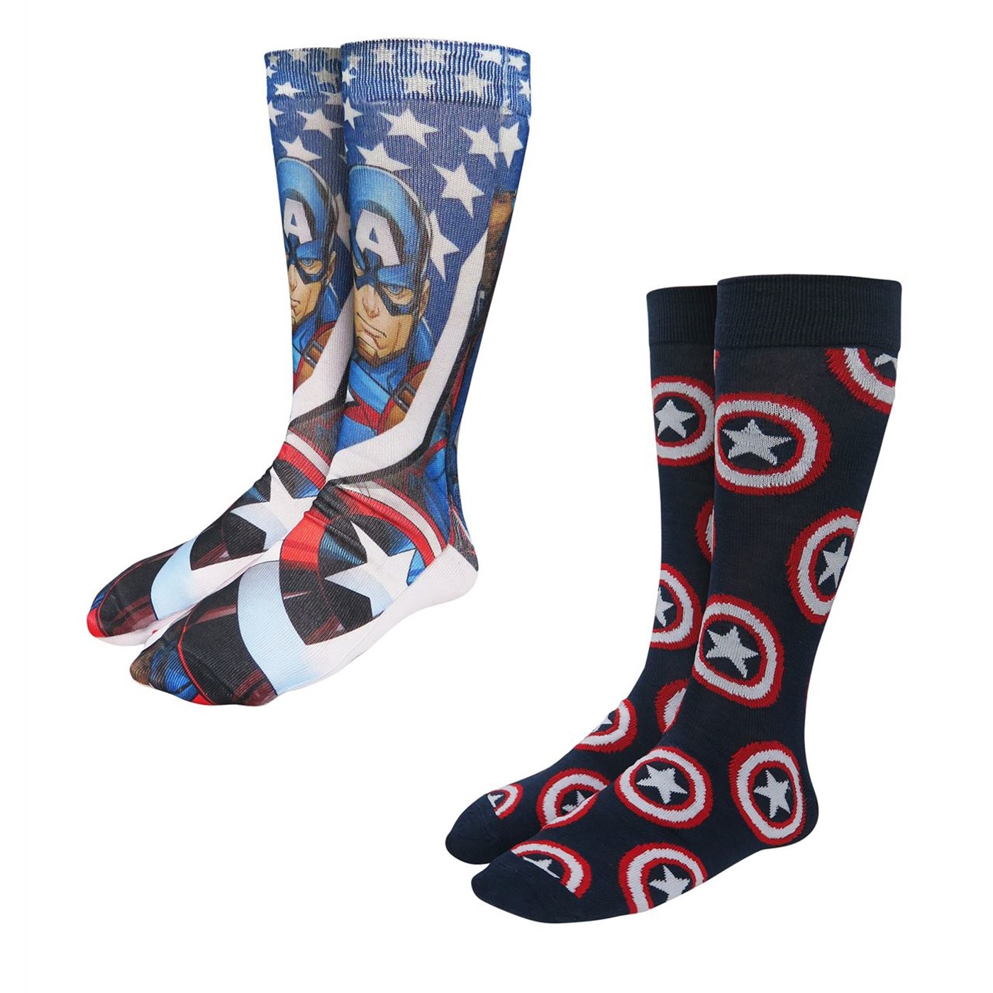 Captain America Photoreal Socks 2-Pack