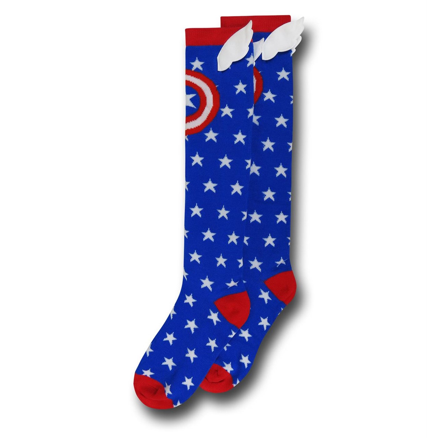Captain America Stars and Wings Knee-High Socks
