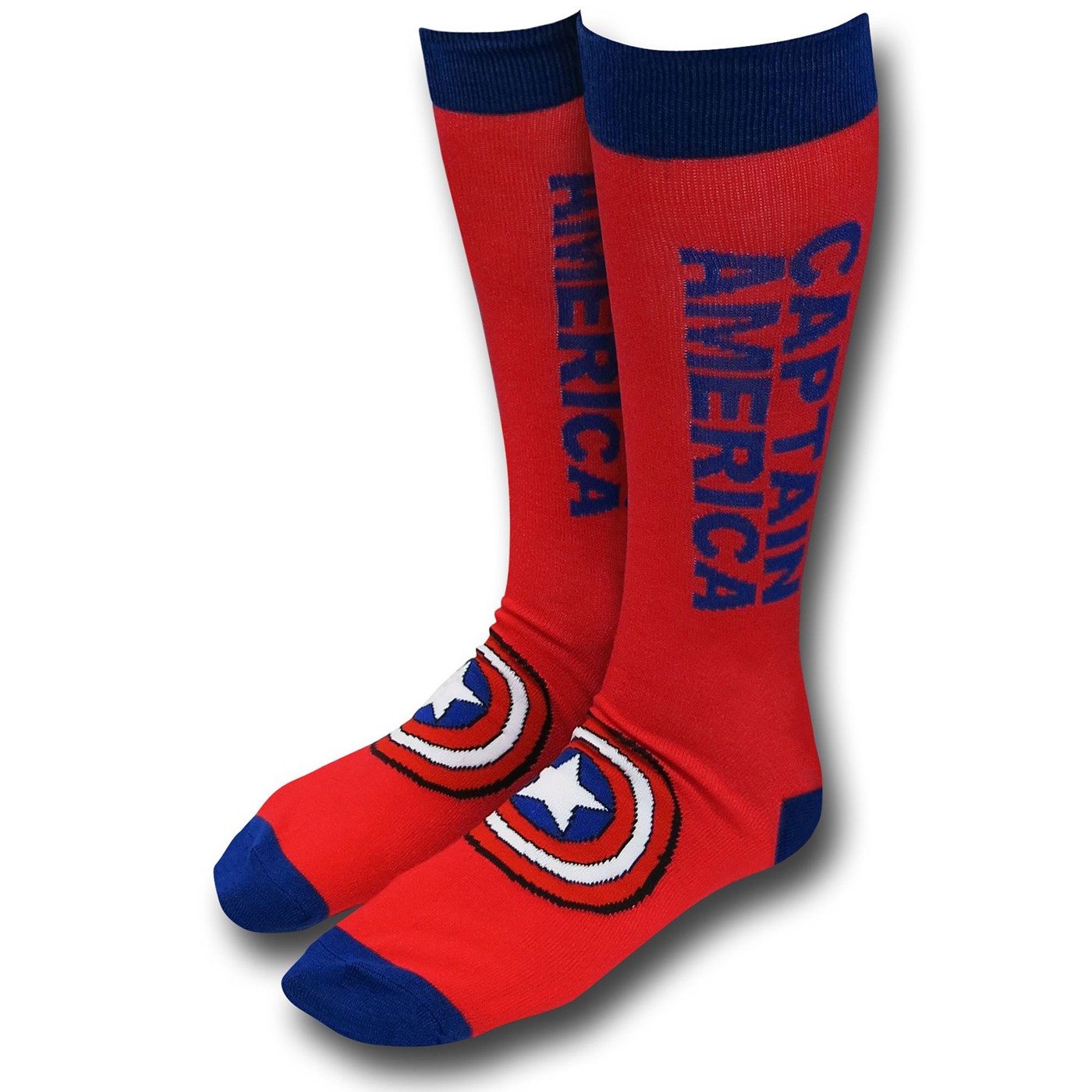 Captain America Text Crew Socks