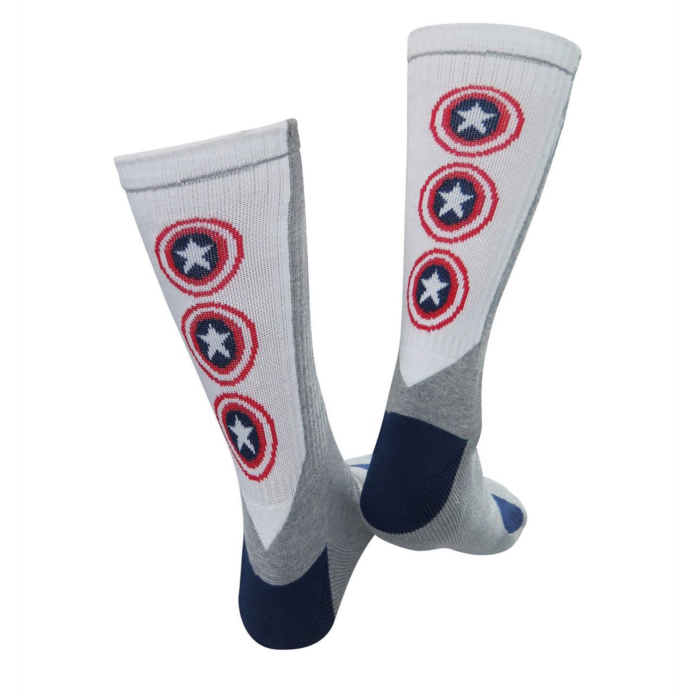 Captain America Vibranium Weave Crew Socks 2-Pack