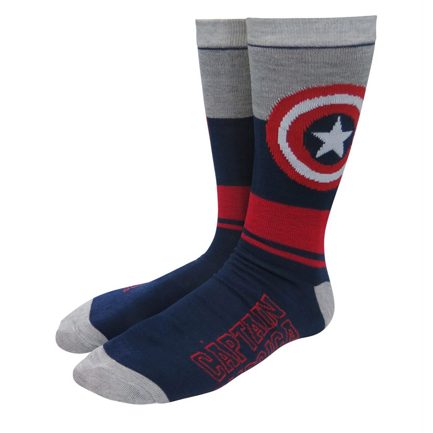 Captain America Multiple Shields Crew Socks 2-Pack