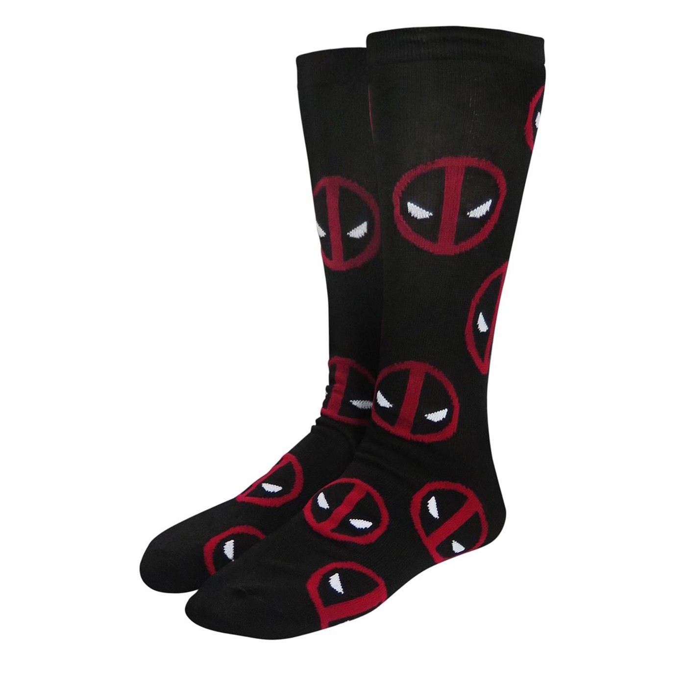 Deadpool Logos Black Crew Socks