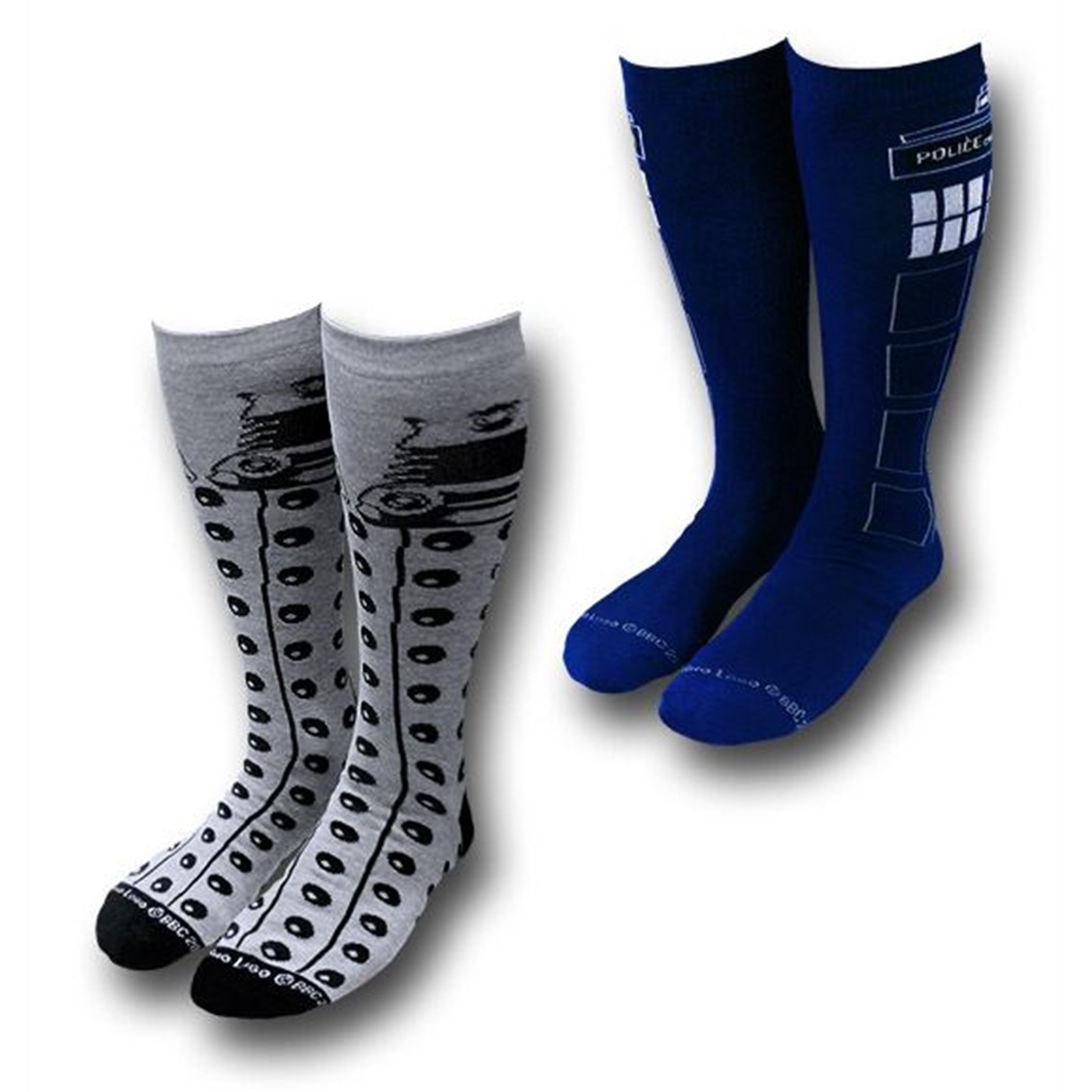 Doctor Who Tardis and Daleks Men's Socks 2-Pack