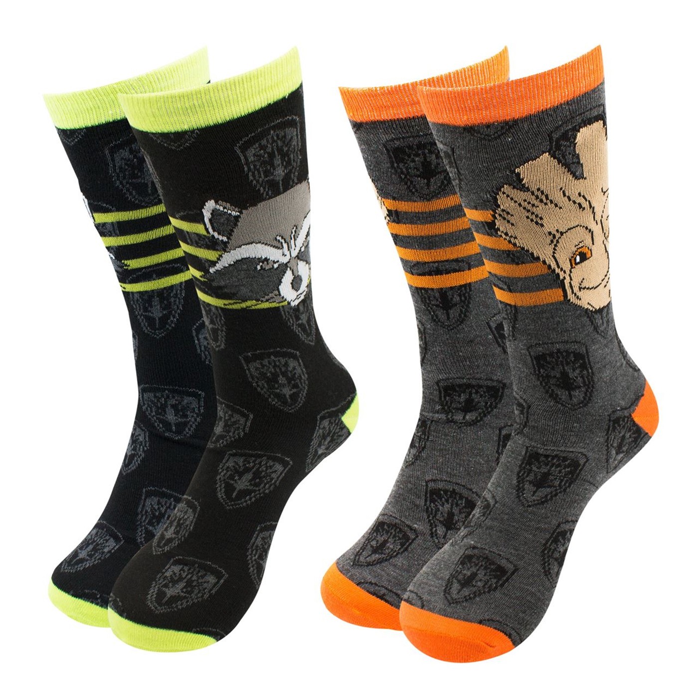 GOTG Baby Groot & Rocket Crew Sock2-Pack