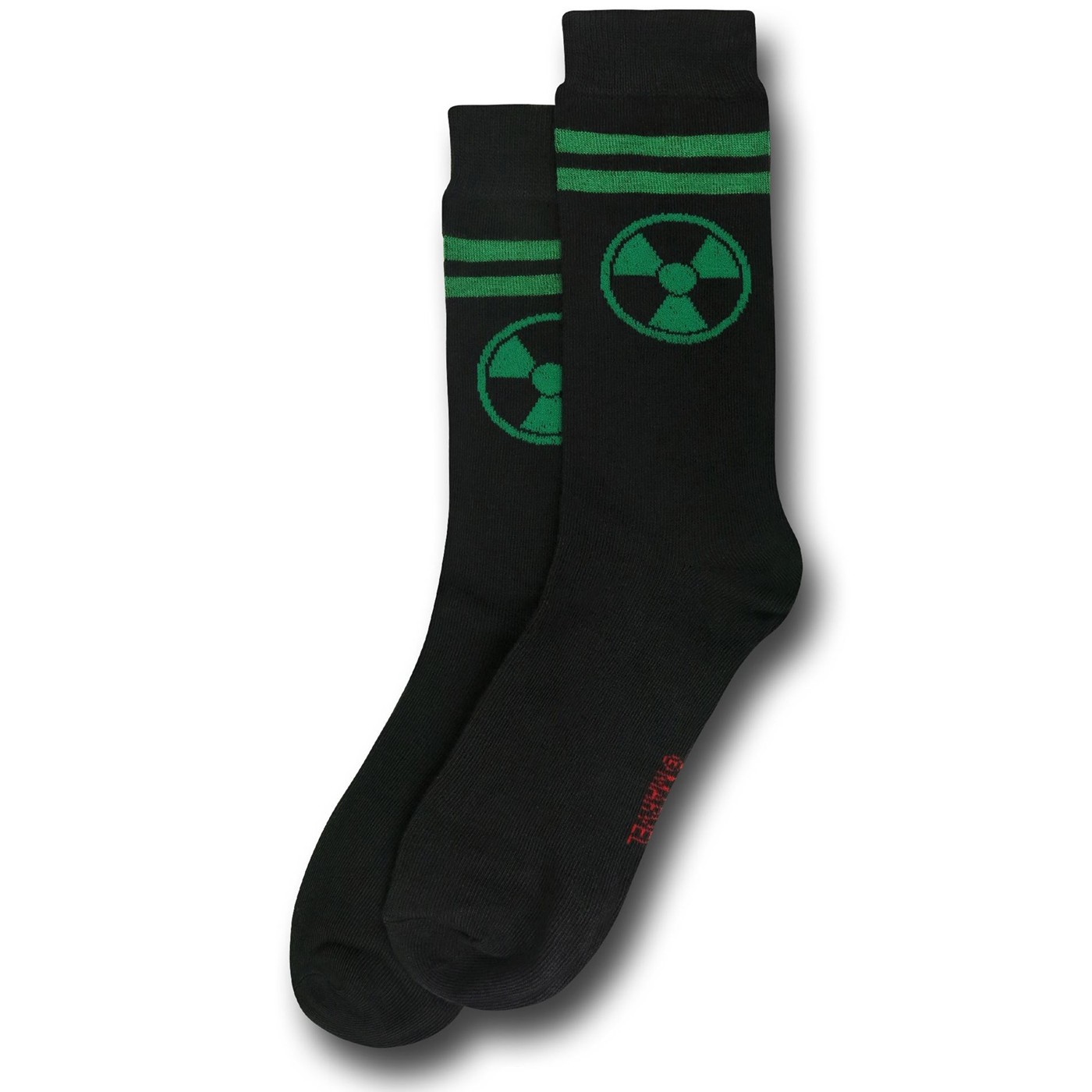 Hulk Radiation Symbol Crew Socks