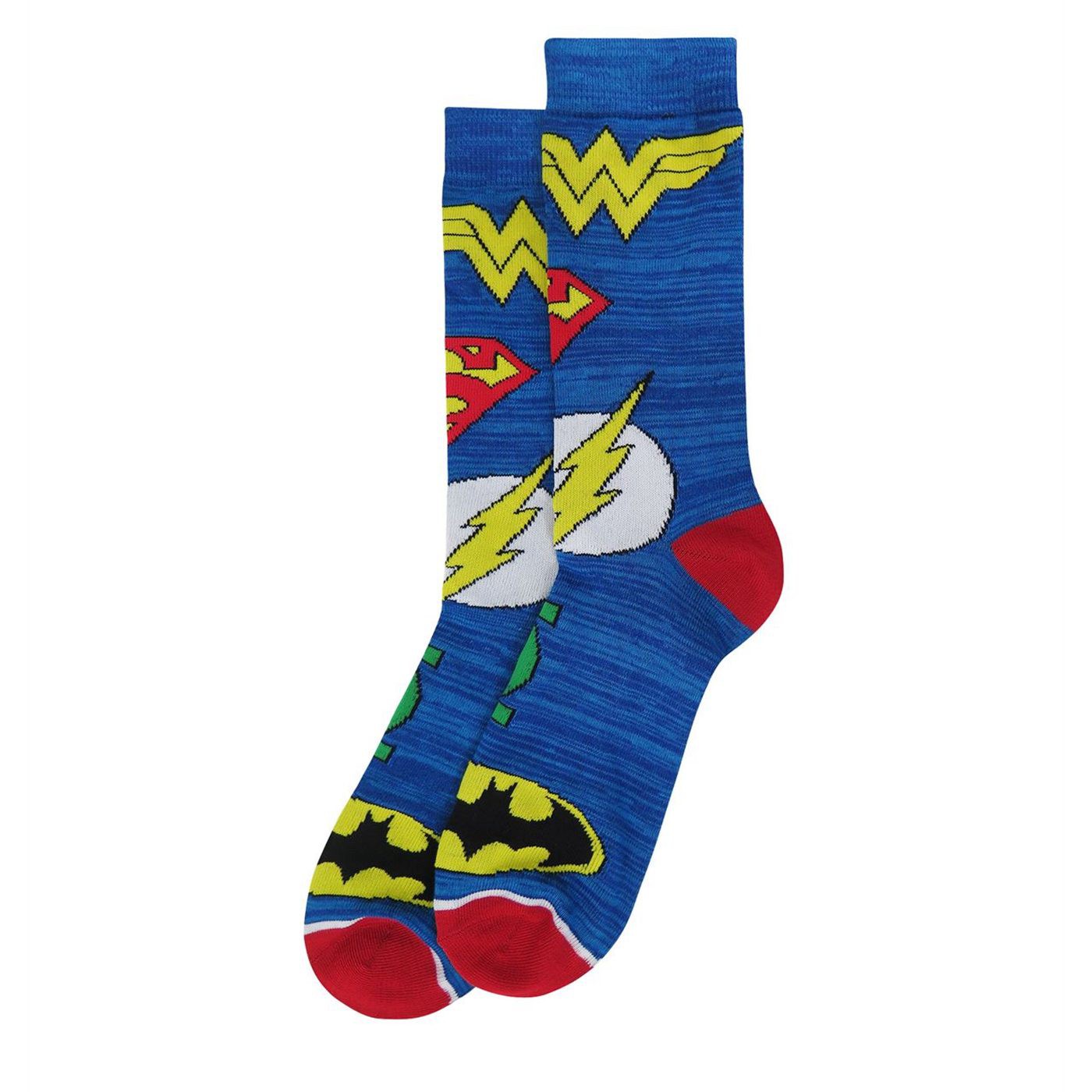 Justice League Symbols & Stripes Crew Socks 2-Pack