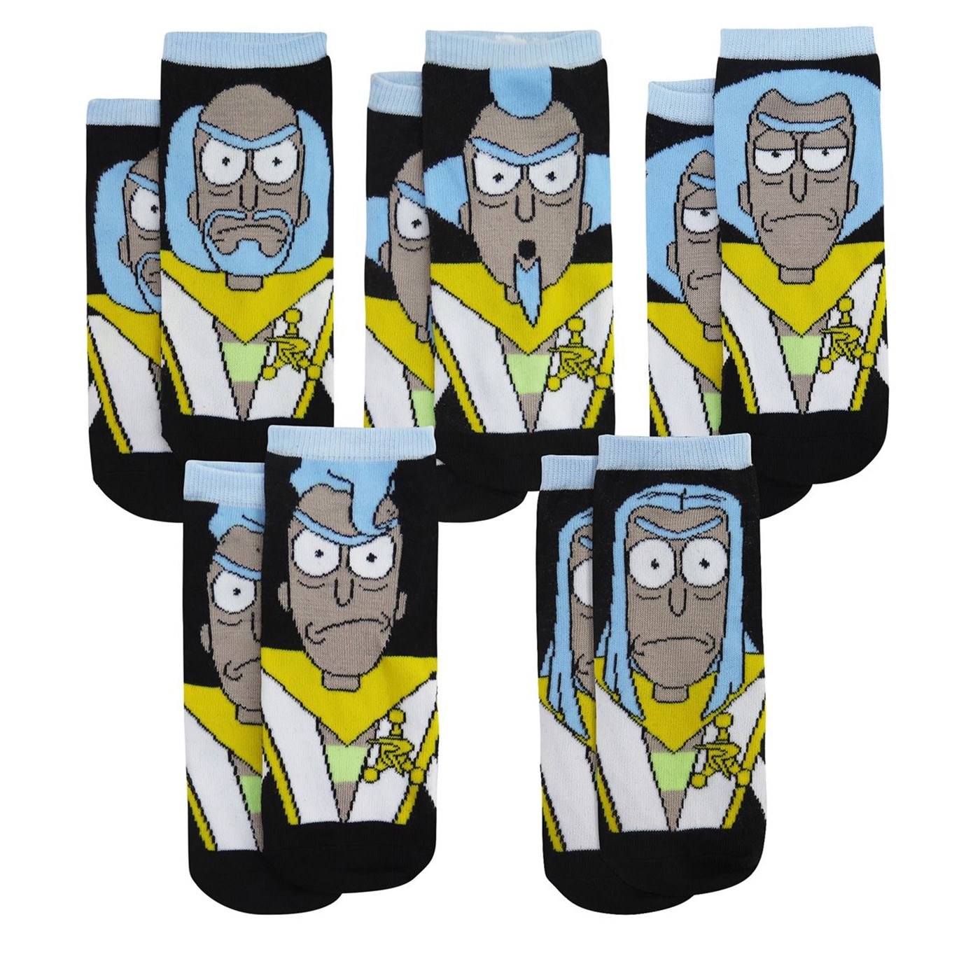 Rick and Morty Council of Ricks Low-Cut Socks 5-Pack