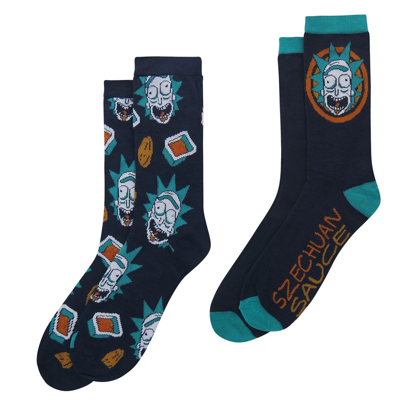 Rick and Morty Szechuan Sauce Crew Sock 2-Pack