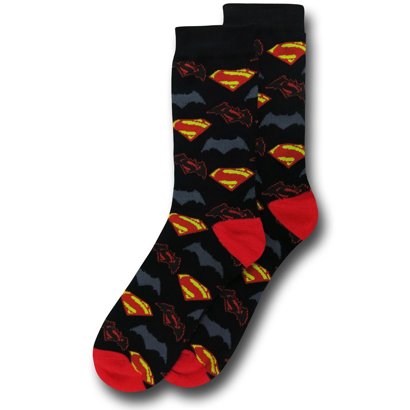 Batman Vs Superman Symbols Crew Socks