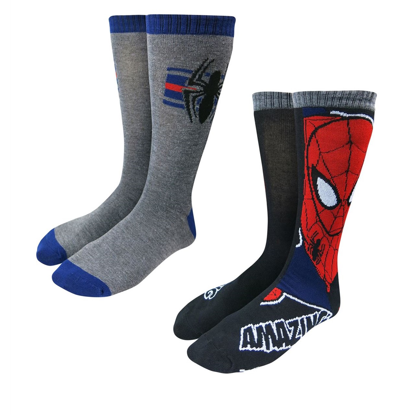 Spiderman Image and Symbols Sock 2 Pack