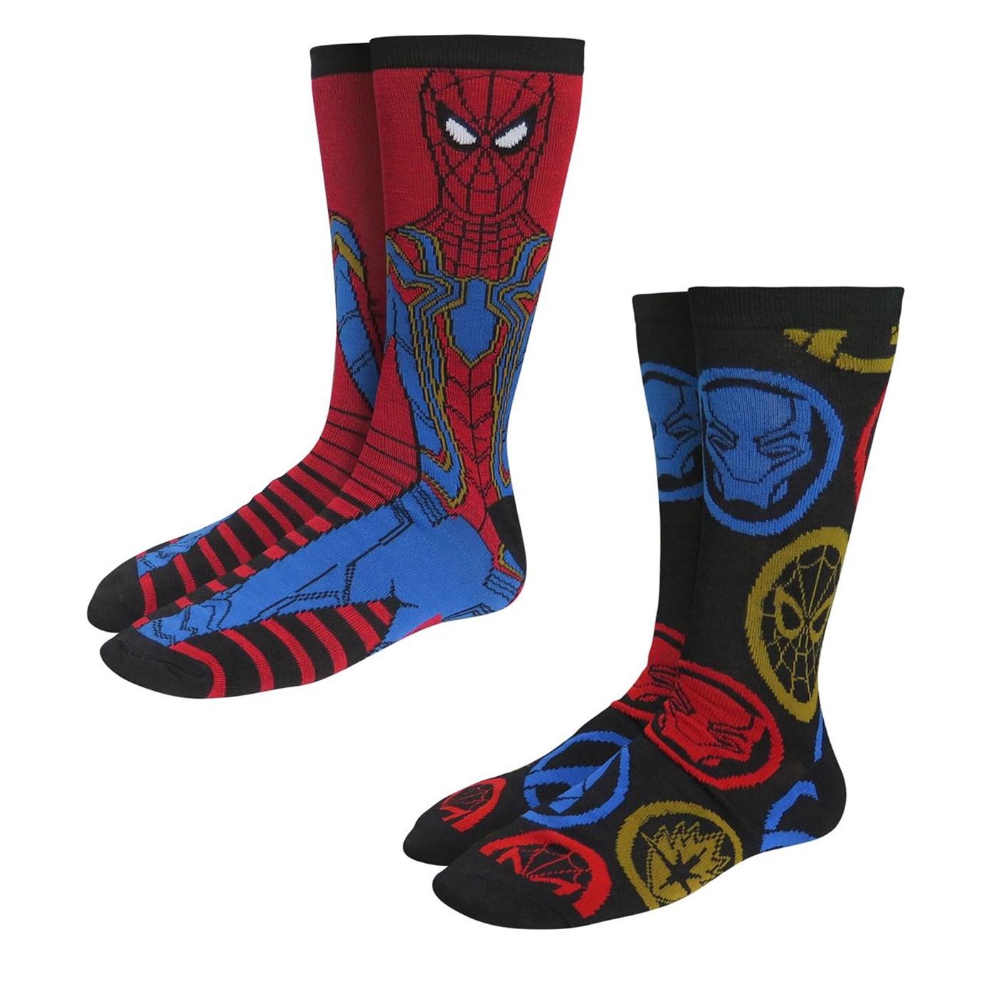 Infinity War Spider-Man Logos Crew Socks 2-Pack