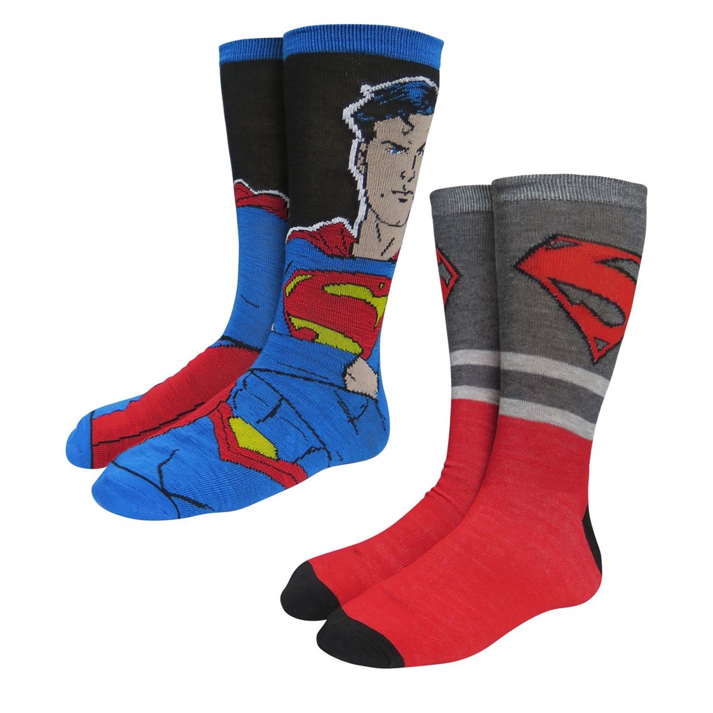 Superman Big Blue Cheese Crew Socks 2-Pack