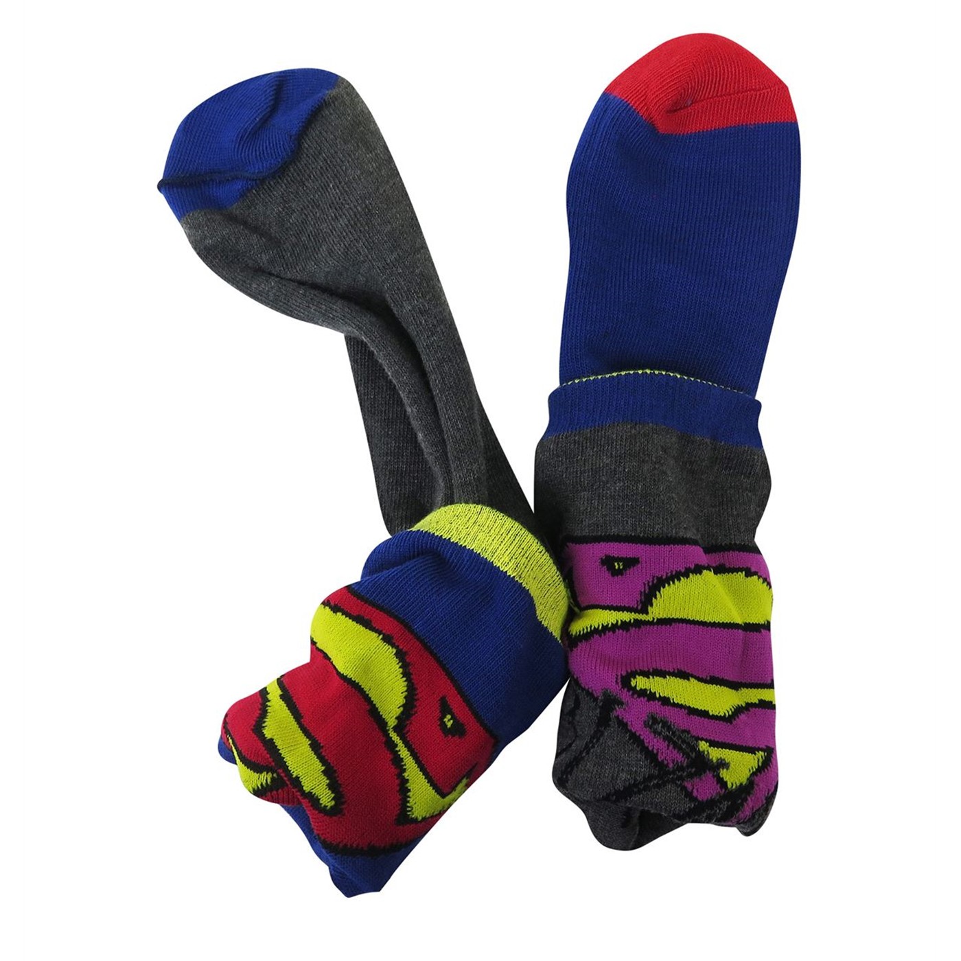 Superman Bizarro Reversible Crew Socks