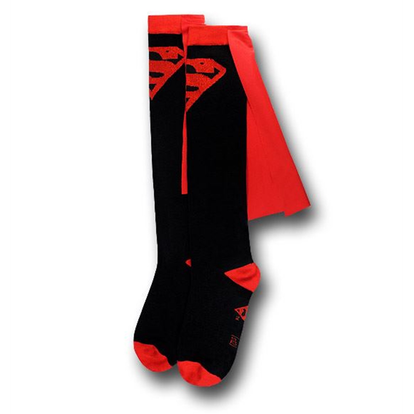 Superman Black/Red Women's Caped Knee-High Socks