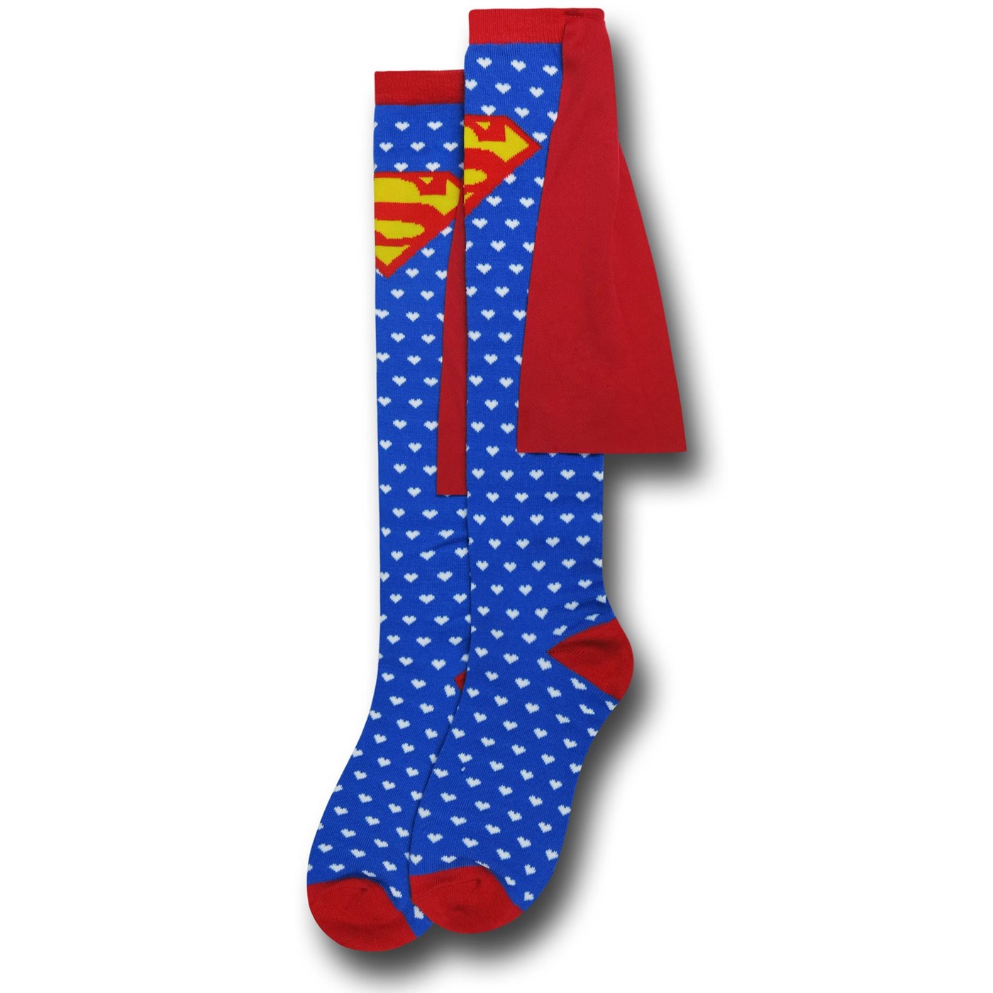 Superman Heart Socks w/ Capes